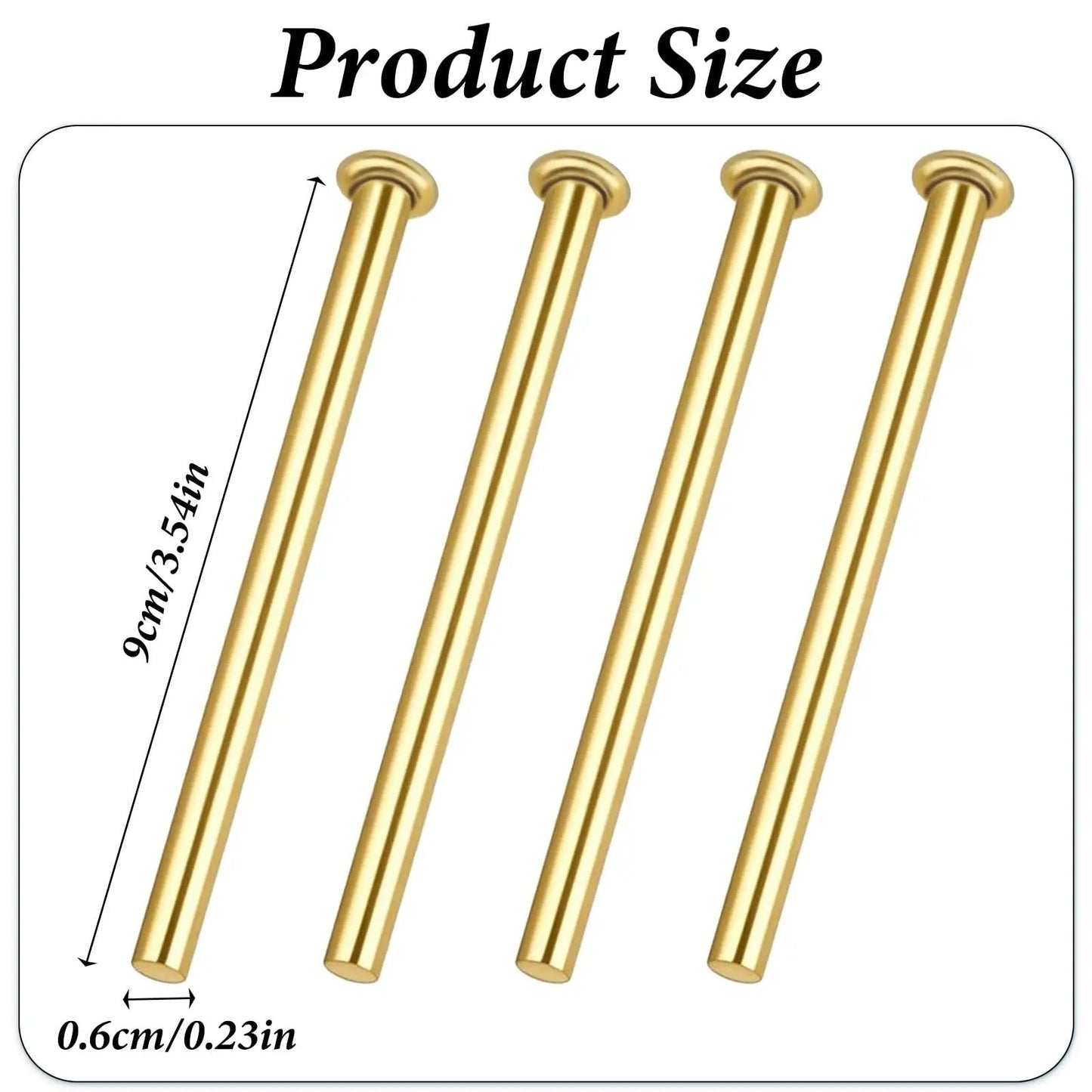 4 Pack 3.5 Inch Door Hinge Pins For Interior Wood Doors Replacement Hinges With Round Corner Design Durable Hinge Pins