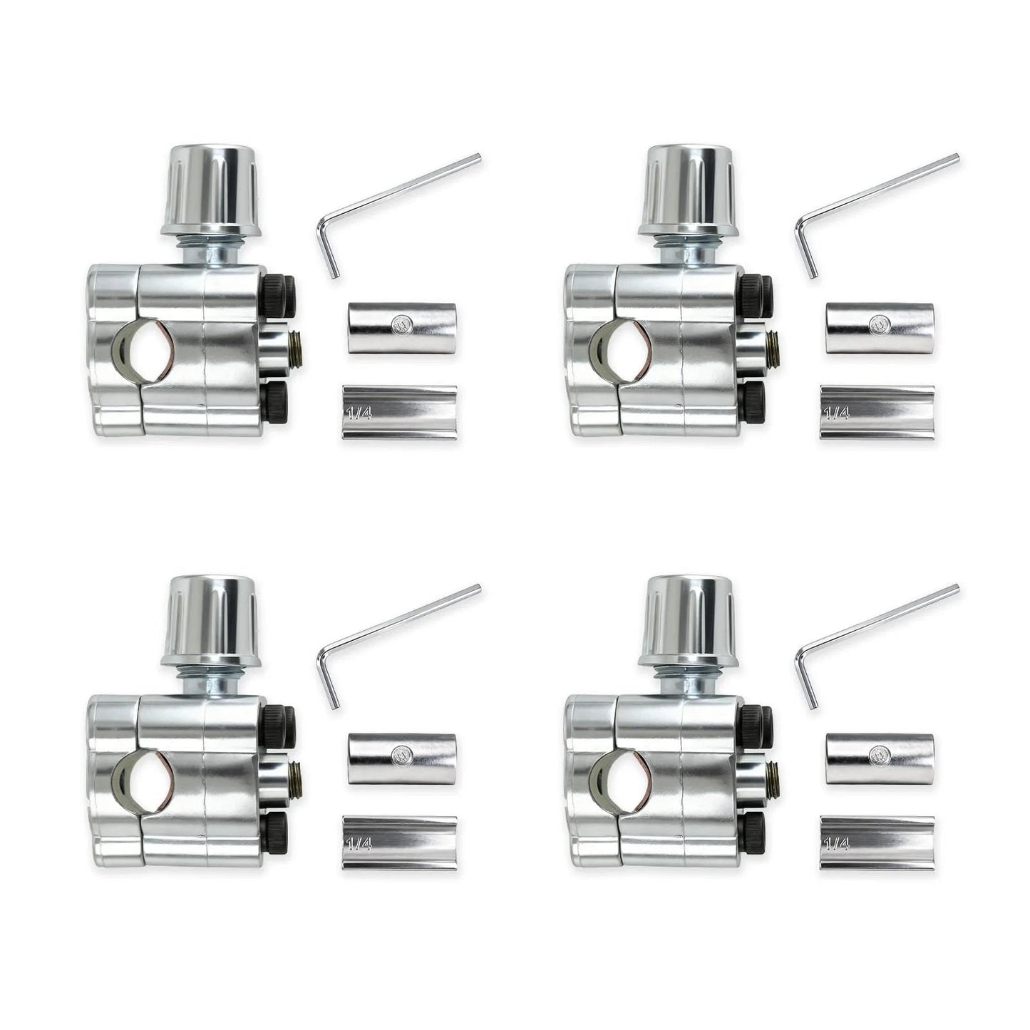 4 Pack Piercing Valve Kit For Refrigerator Line Tap With Adapters And Hex Keys Replaces BPV31 AP4502525 GPV14 GPV31 GPV38 GPV56 MPV31 Pro Grade Quality Compatible With One Quarter Five Sixteenths And Three Eighths Inch OD Pipes