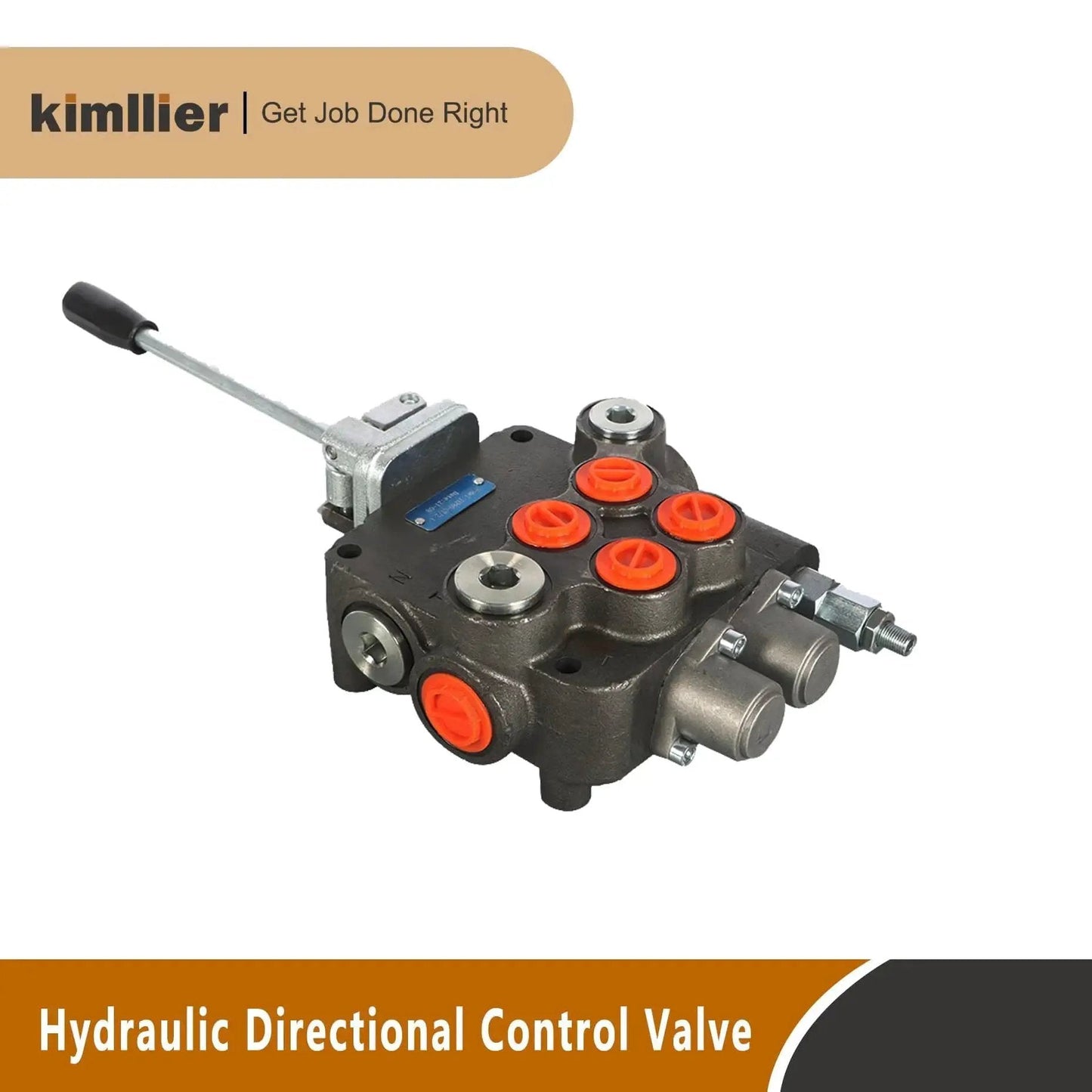 2 Spool Hydraulic Valve With Joystick Control For Heavy Equipment 21GPM Flow 3625PSI Relief Double Acting Directional Valve For Loaders