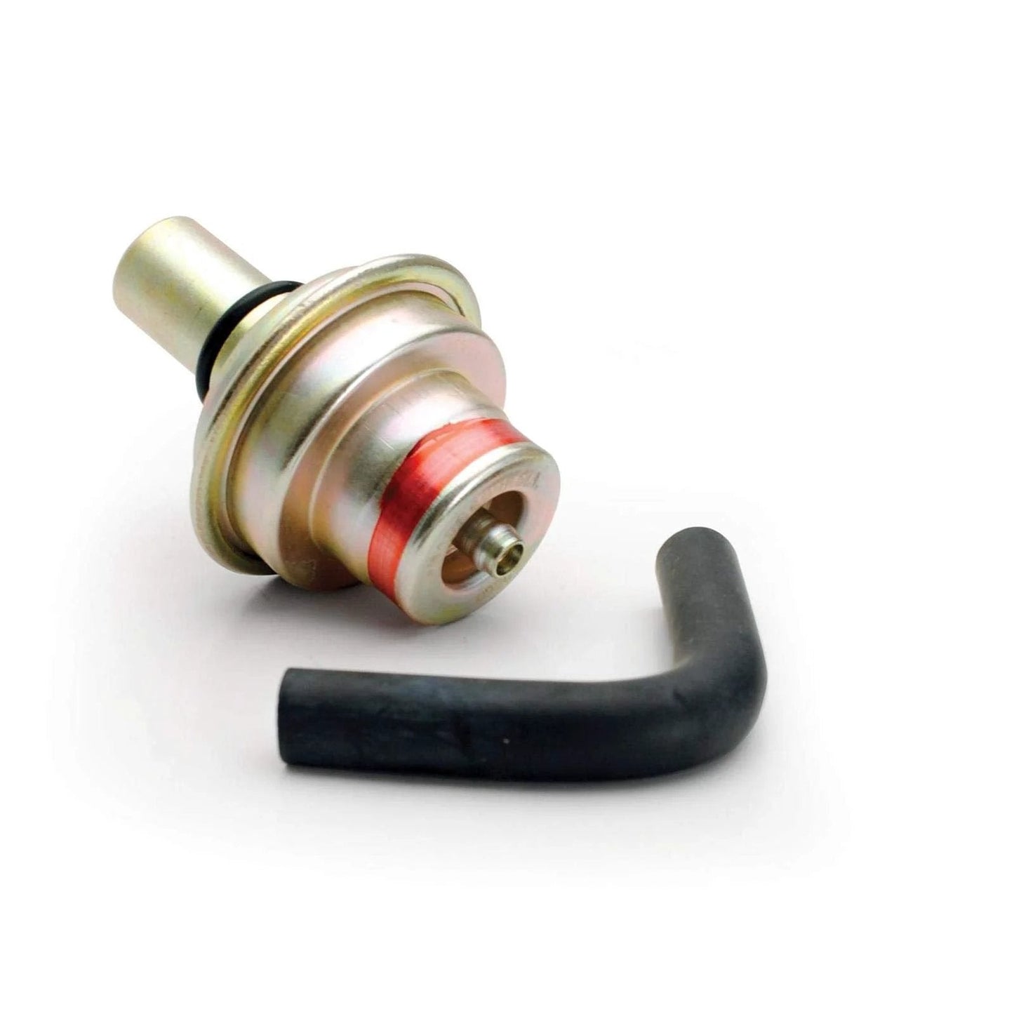 Beefed Up Adjustable Vacuum Modulator Valve For GM TH350 And TH400 Transmissions, TCI 350001 with associated vacuum hose.