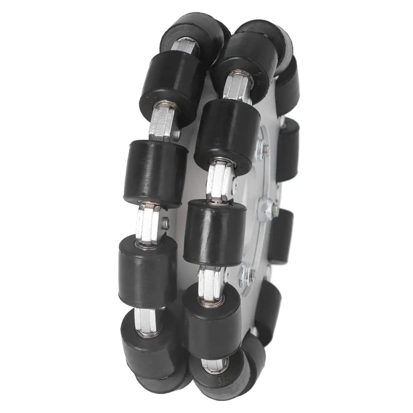 Double Aluminum Omni Wheel 127mm Premium Omni Directional Wheel With 360 Degree Rotation For Robot Replacement Parts Featuring 22 Rubber Rollers And 30kg Load Capacity