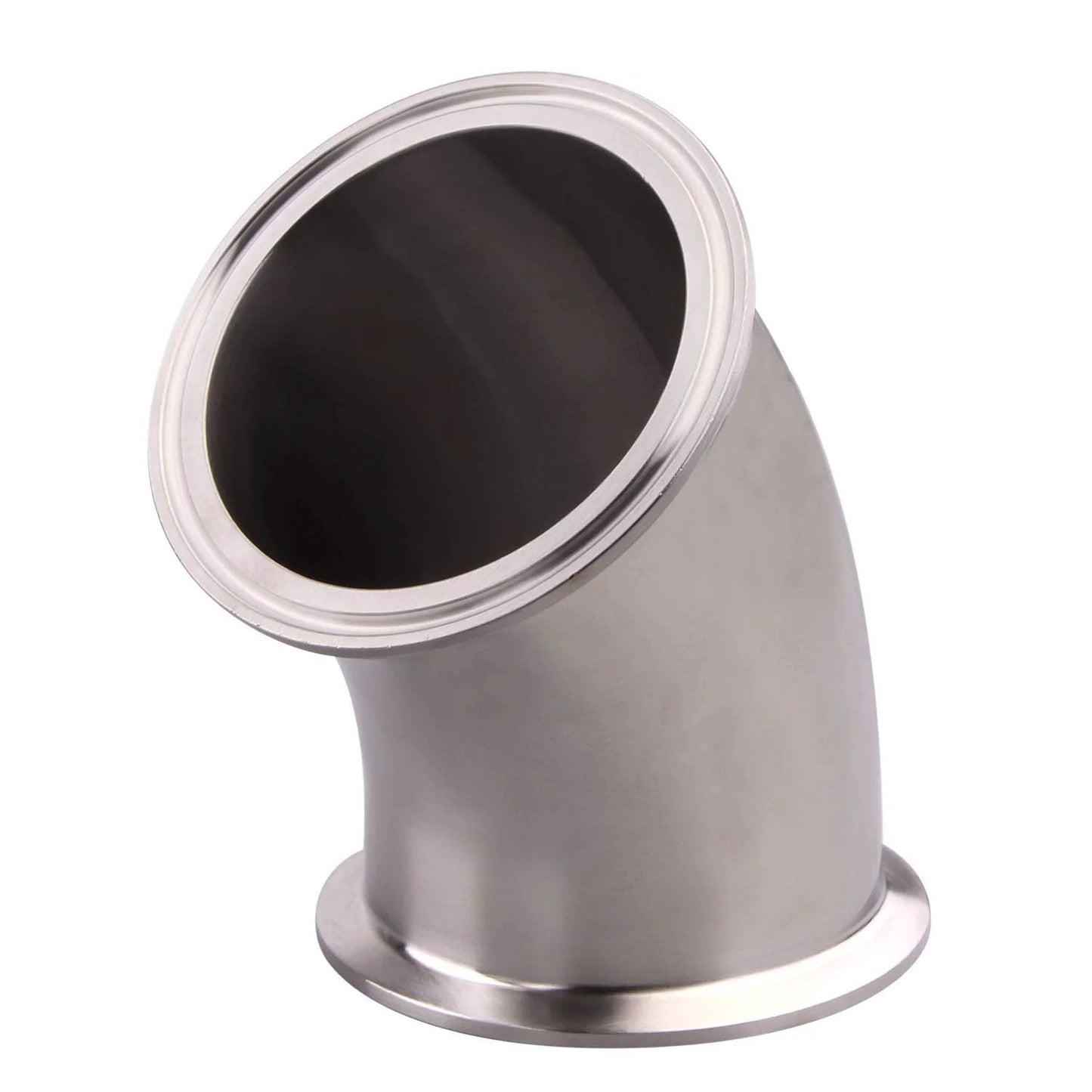 Stainless Steel 304 3 Inch 45 Degree Heavy Duty Clamp Elbow Fitting For Tri Clamp Pipelines Connects Tubes At 76mm OD High Pressure 250 Psi LeakProof And Durable Ferrule End Fits 3 Inch Pipe OD Industrial Grade DERNORD