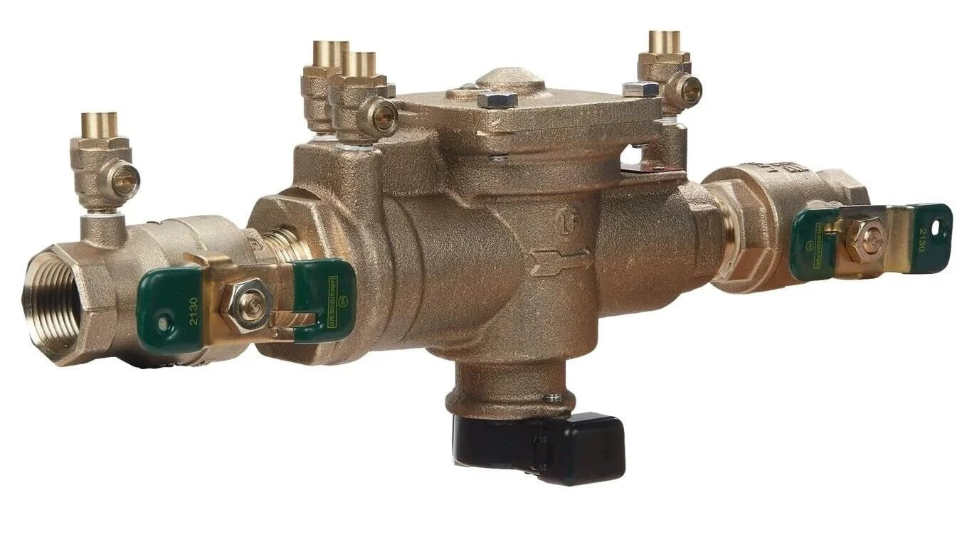 1 Inch Reduced Pressure Zone RPZ Backflow Preventer 009-QT For Service Line Entrance, 175 PSI Max, Replaceable Check Seats With Intermediate Relief Valve, Pro Grade Watts