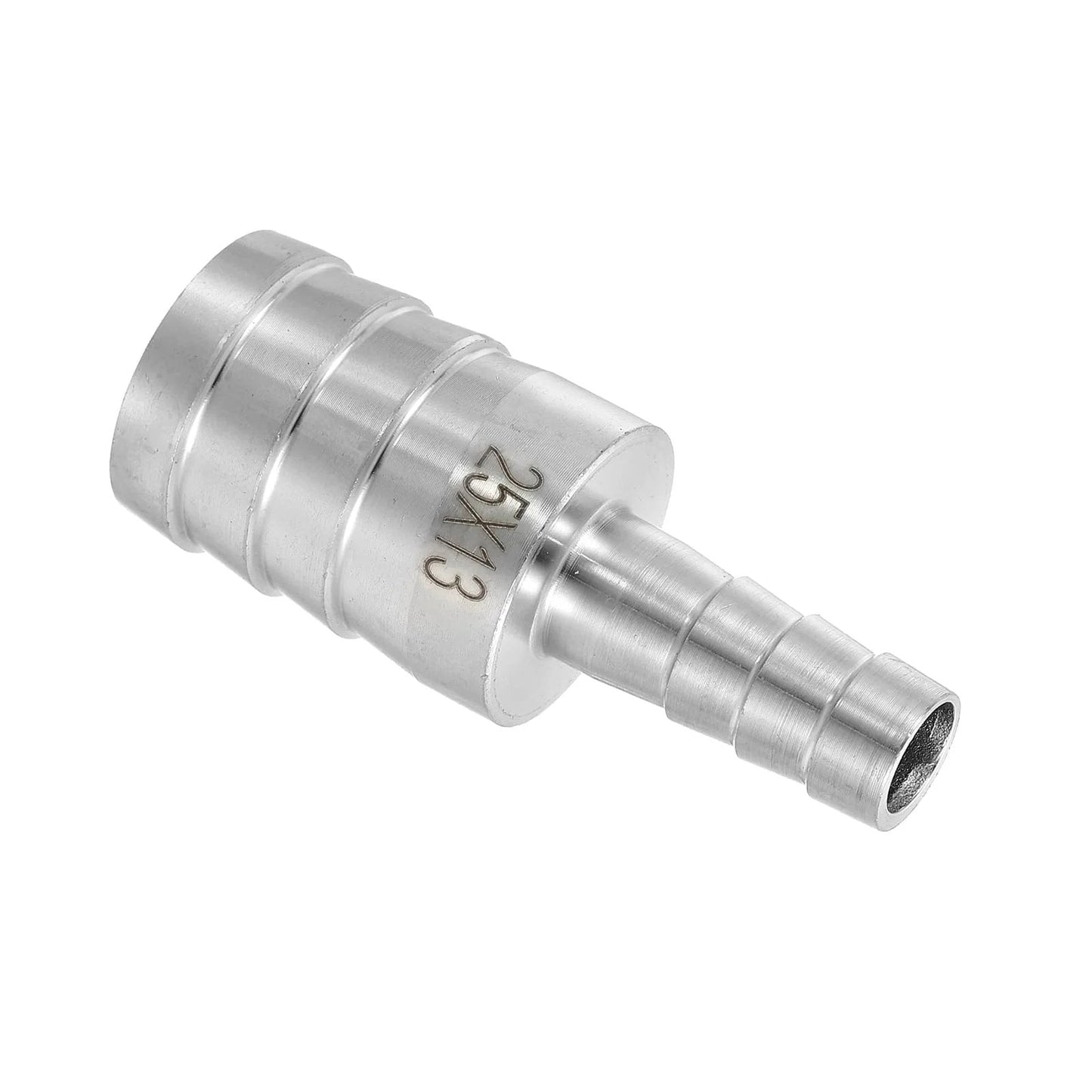 1 Inch To 1/2 Inch Hose Barb Reducer Fitting Made From 304 Stainless Steel Sanitary Pipe Adapter For Vacuum Systems And Industrial Connections Silver Finish
