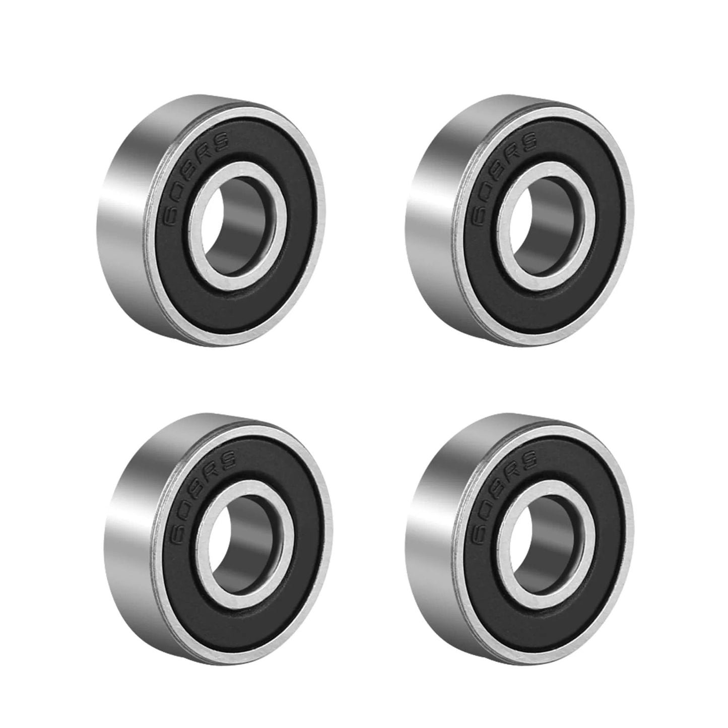 4 Pack 608-2RS Ball Bearings With Rubber Seals Dual Shielded 8mm By 22mm By 7mm For Skateboards Inline Skates Longboards Scooters And Roller Blades Delivers Durable Carbon Steel Construction And Smooth Quiet Rotation