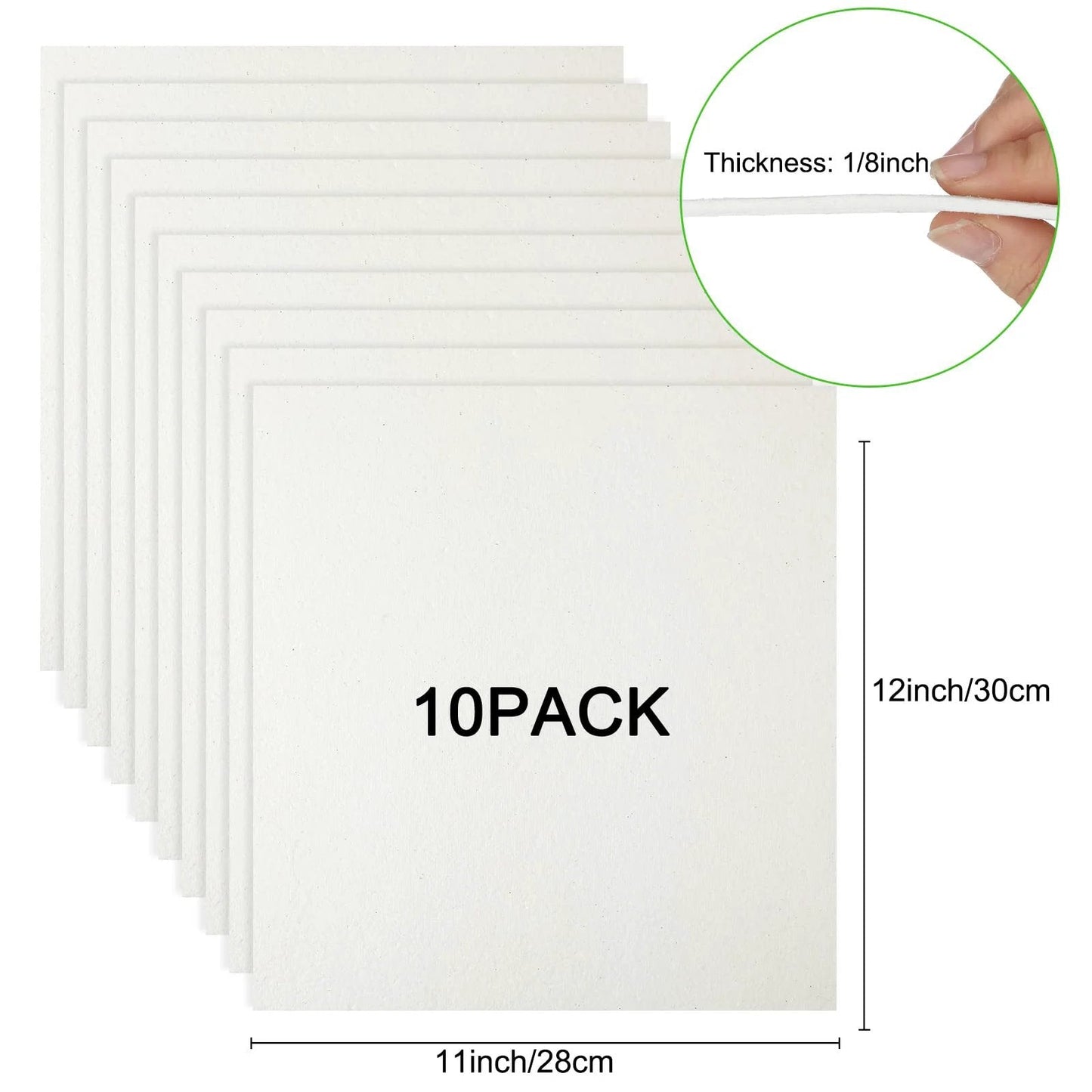 10 Pcs Kiln Paper Ceramic Fiber Sheets 11x12 Inch High Temperature Insulation Paper For Glass Fusing And DIY Kiln Projects Microwave Safe 0.12 Inch Thick White Fireproof Gasket Material
