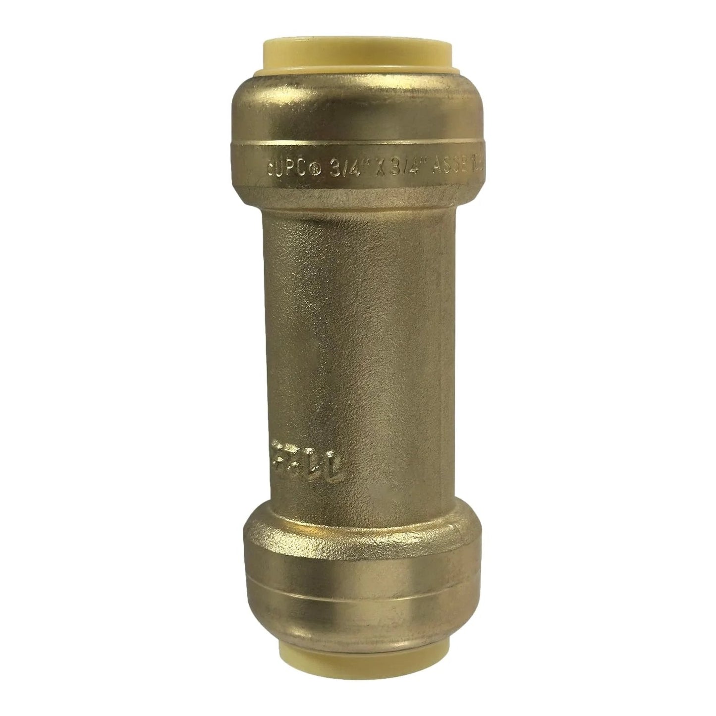 Push Fit Check Valve 3/4 Inch by 3/4 Inch Brass Lead Free For Copper CPVC PEX Pipes NSF ANSI 61 ASSE 1061 Certified