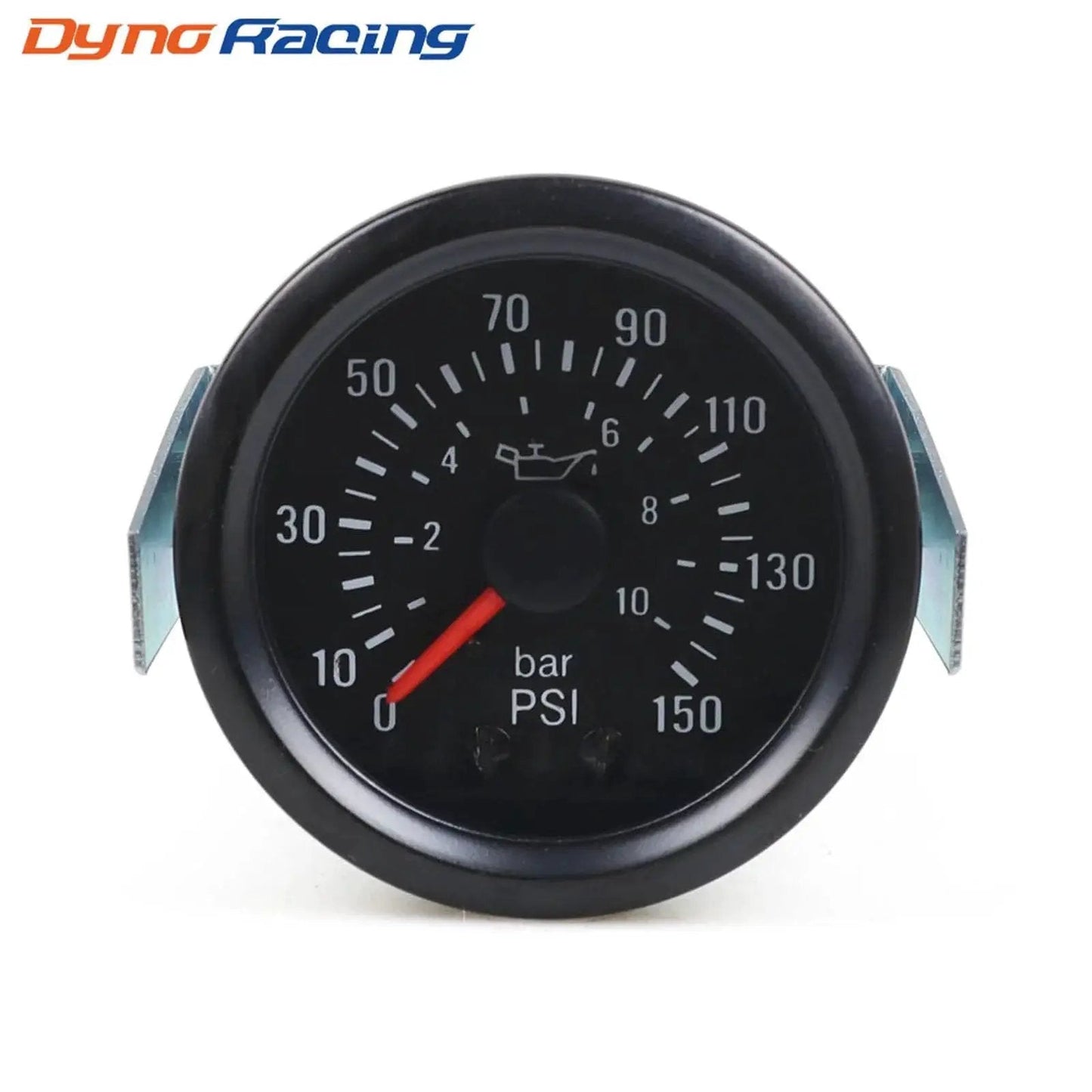 2 Inch Mechanical Oil Pressure Gauge With Yellow LED Dial Light For Cars Reads 0 To 10 Bar Or 0 To 150 PSI 52mm Dial 12V