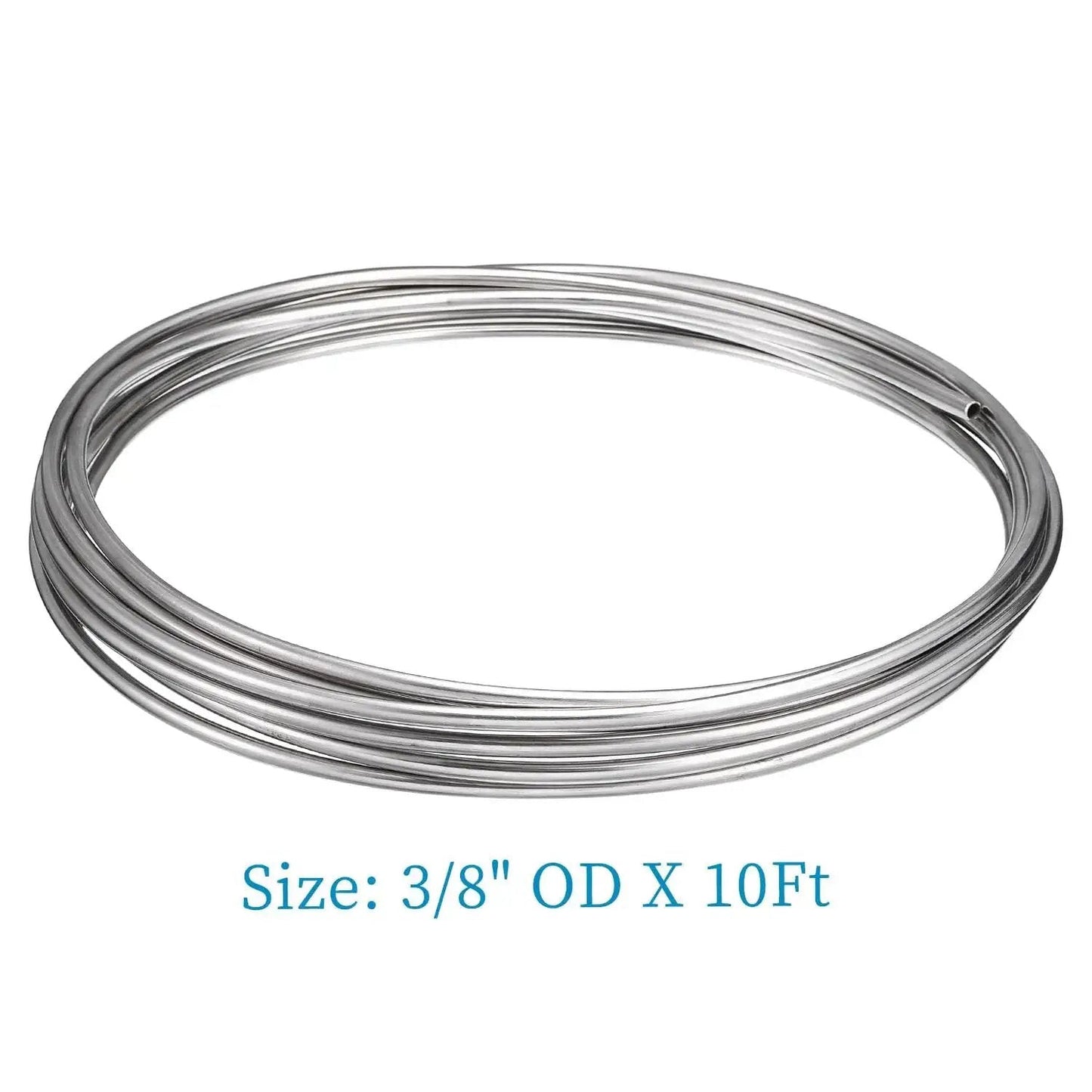 Workhorse Three Eighths Inch By Ten Feet 304 Stainless Steel Tubing Coil with welded construction, corrosion resistant