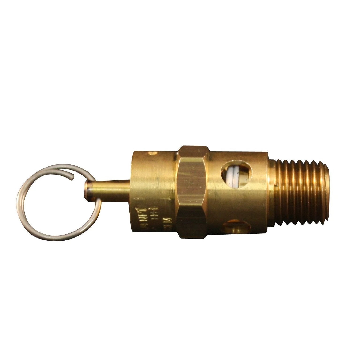 Air Safety Valve Milton With 150 PSI Pop Off Quarter Inch MNPT ASME Certified Bubble Tight to 10 Percent of Set Pressure 140 SCFM Flow Made in USA