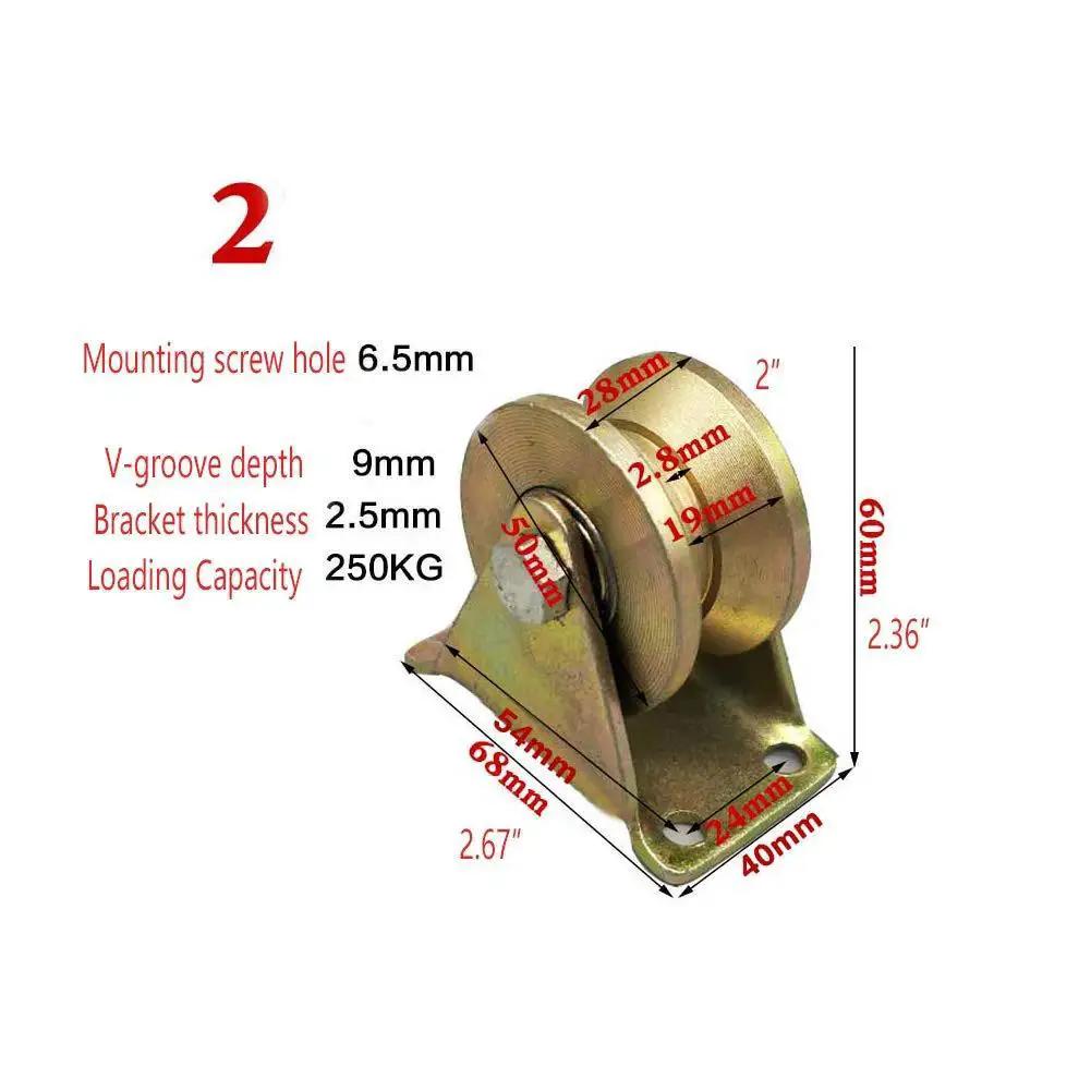 Heavy Duty V Groove Rigid Caster Wheel 49mm Diameter 2 Inch Plate Caster With 300kg Capacity Made From 45 Steel Yellow Finish