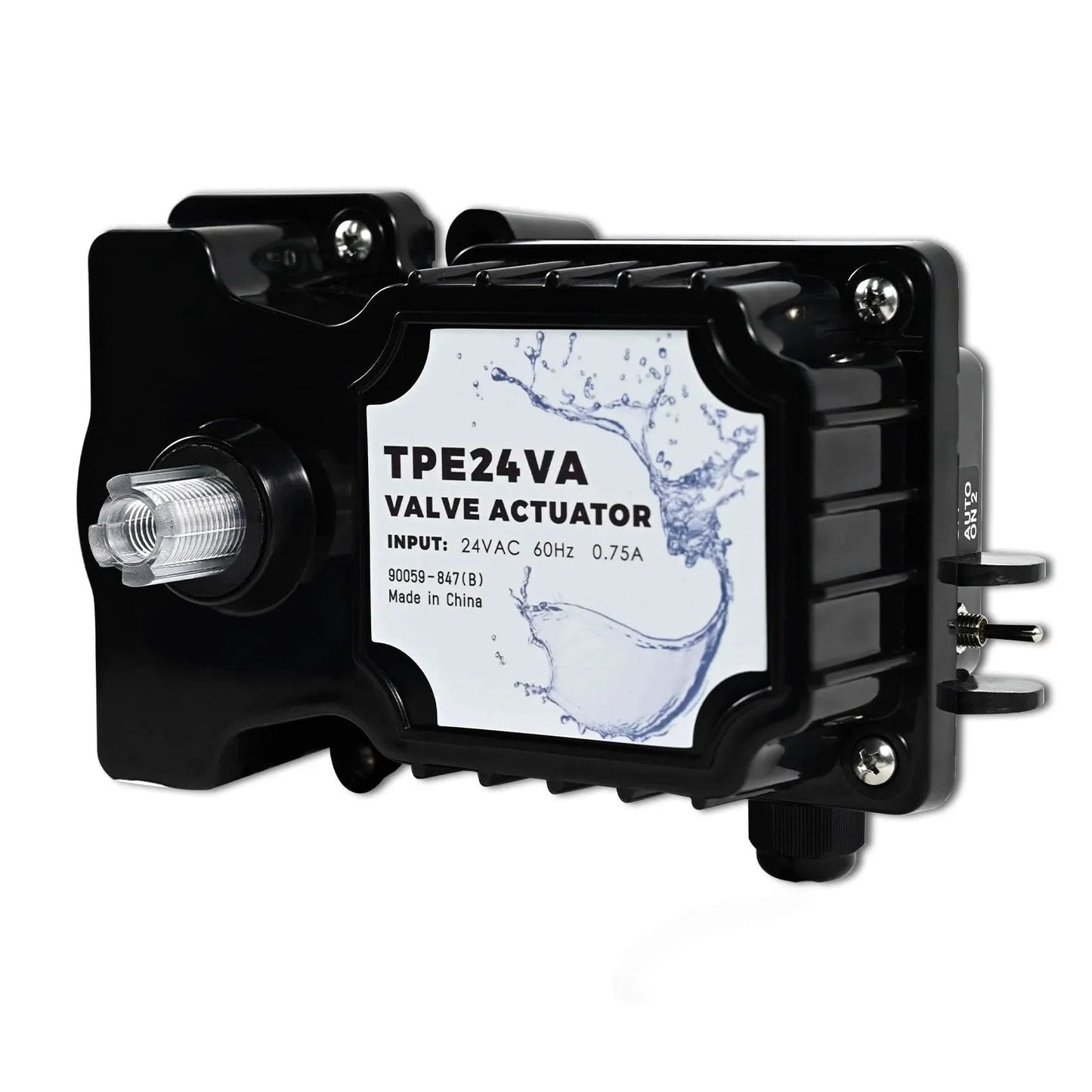 24V Pool Valve Actuator Replacement For All 24VAC Systems, Auto Rotation For 2 Way And 3 Way Valves, Perfect For Pools, Spas, Solar Heating, Quick Install And Universal Compatibility