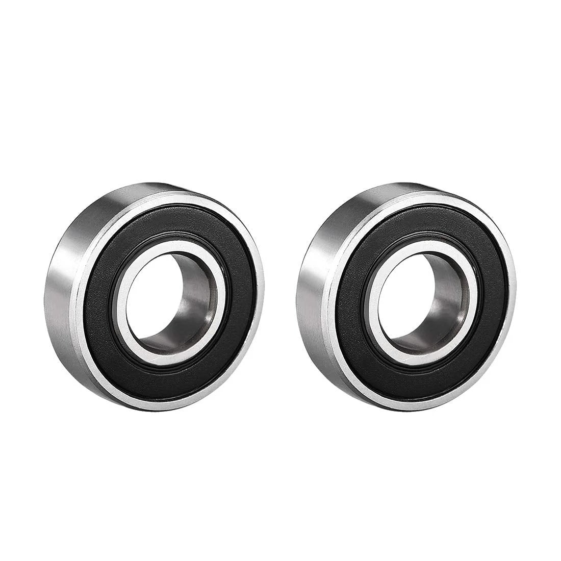 12mm x 28mm x 8mm Ball Bearing 6001-2RS Double Sealed Deep Groove Ball Bearing High Carbon Steel 2 Pack For Smooth Operation In Heavy Load Conditions Ideal For Hobby Robotics RC CNC And Machinery