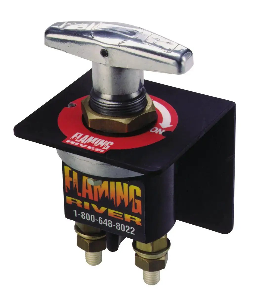 Battery Disconnect Big Switch 250 Amp Continuous 2500 Amp Peak Water Resistant with T handle and mounting bracket