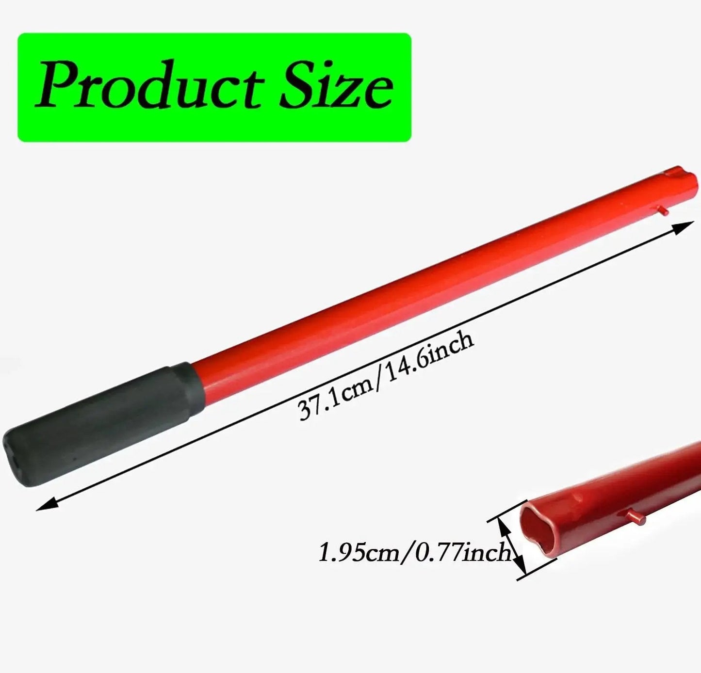 2 Ton Horizontal Hydraulic Jack Handle Replacement Kit For Automotive Car Red, 14.6 inch red carbon steel handle