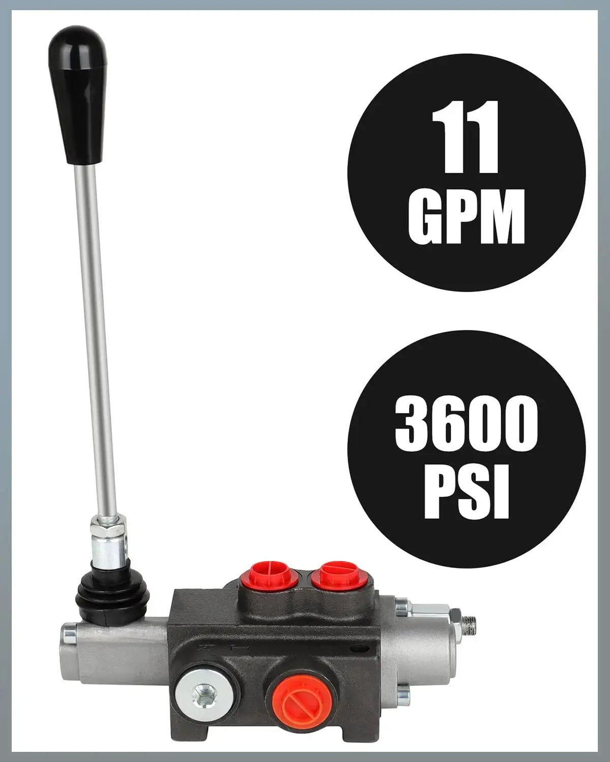 One Spool Hydraulic Pro Grade Flow Control Valve With 11 GPM At 3600 PSI G Ports Adjustable Relief Lever Handle