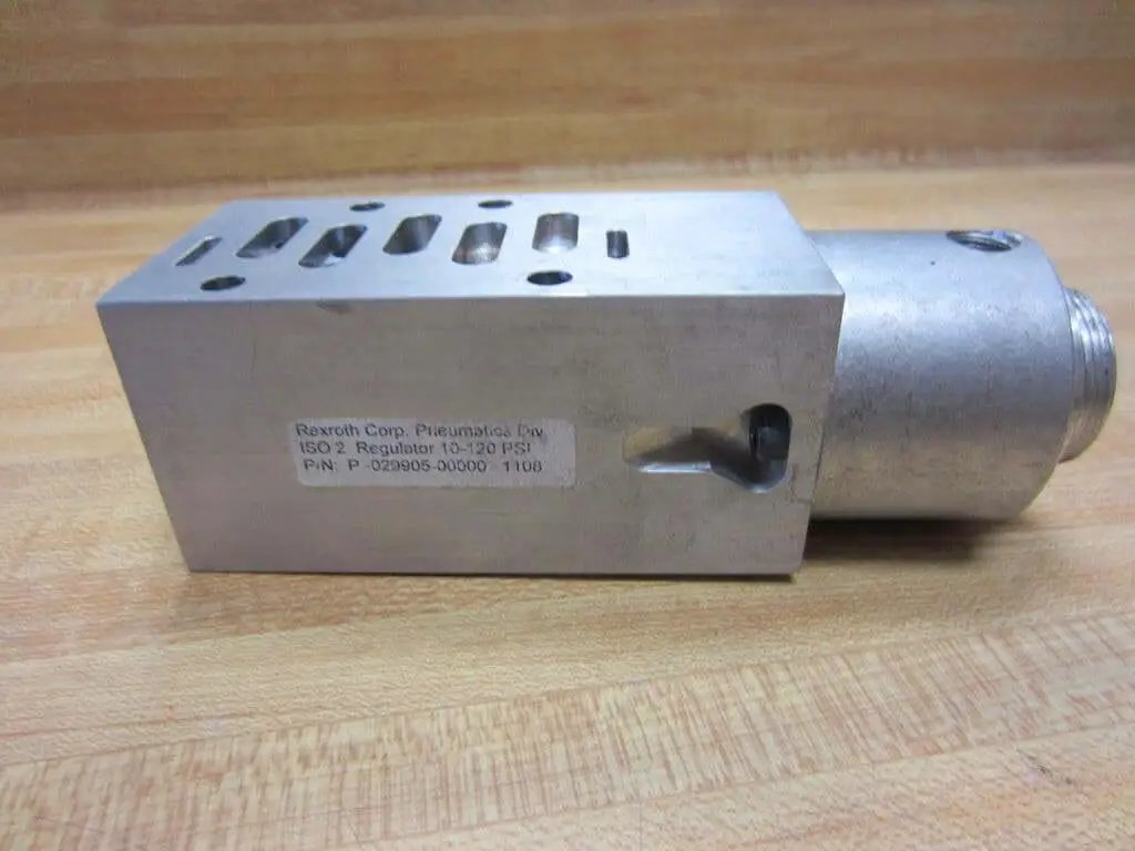 Side view of Single Ceramic ISO-2 Pressure Regulator Valve 10-120 PSI P-029905-00000 with hardware kit and gasket
