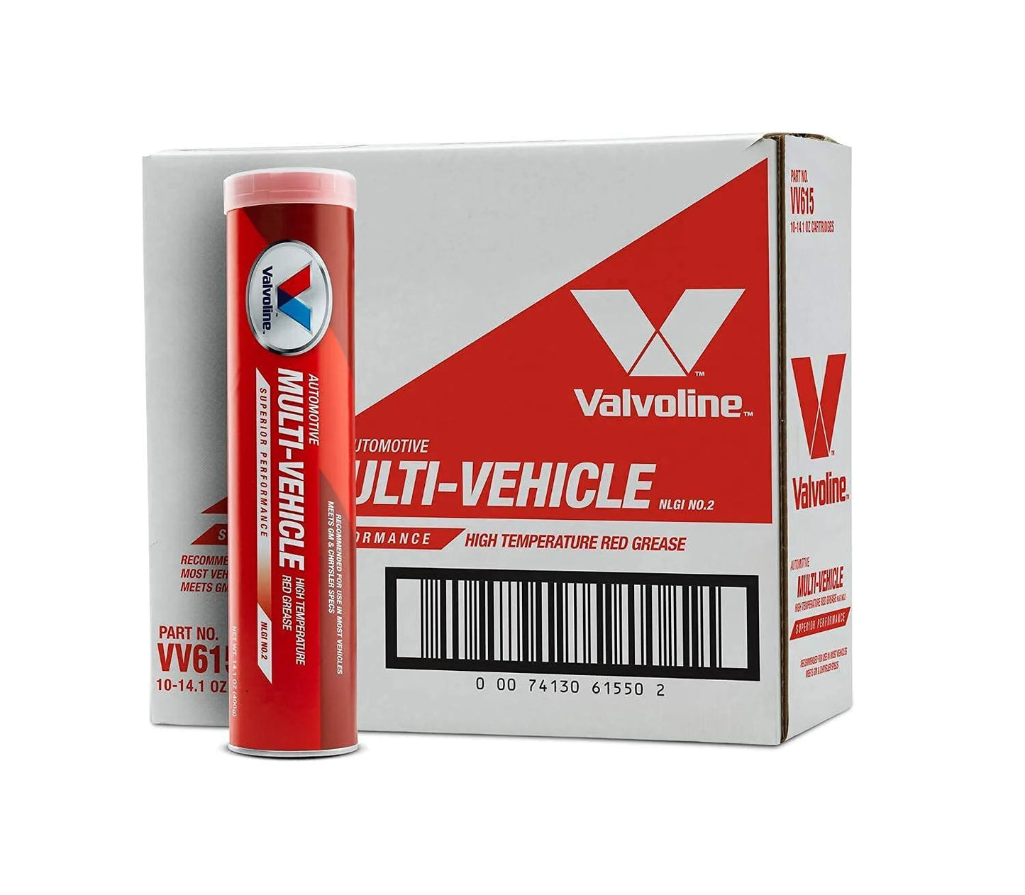 Multi Vehicle High Temperature Red Grease For Disc Brakes 14 Ounce Cartridge Case Of Ten By Valvoline