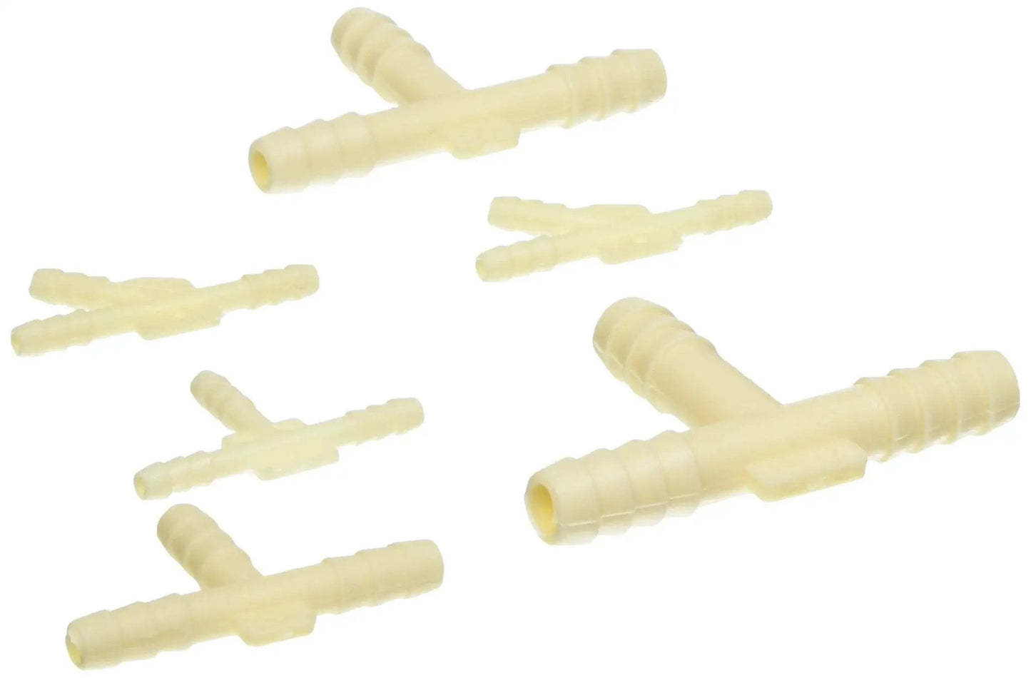 Set of Universal Hose Tee and Y Connector for Vacuum Tubing Hard Plastic Fittings 47100 for quick fixes and solid vacuum flow