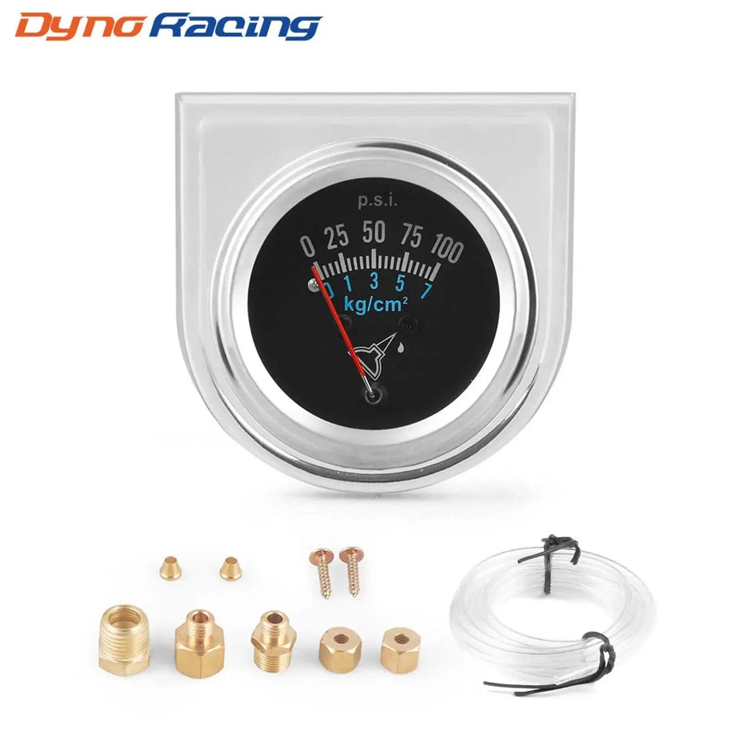 2 Inch Mechanical Oil Pressure Gauge Kit For Cars And Trucks 0 To 100 PSI 0 To 7 Kg Cm2 Universal Fit With M8x1 Threads