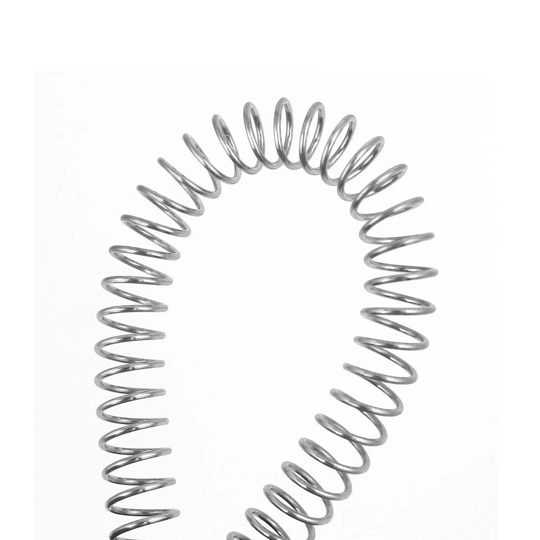Compression Spring 304 Stainless Steel 8mm Outer Diameter 0.8mm Wire Size 305mm Free Length Silver Tone in coiled form
