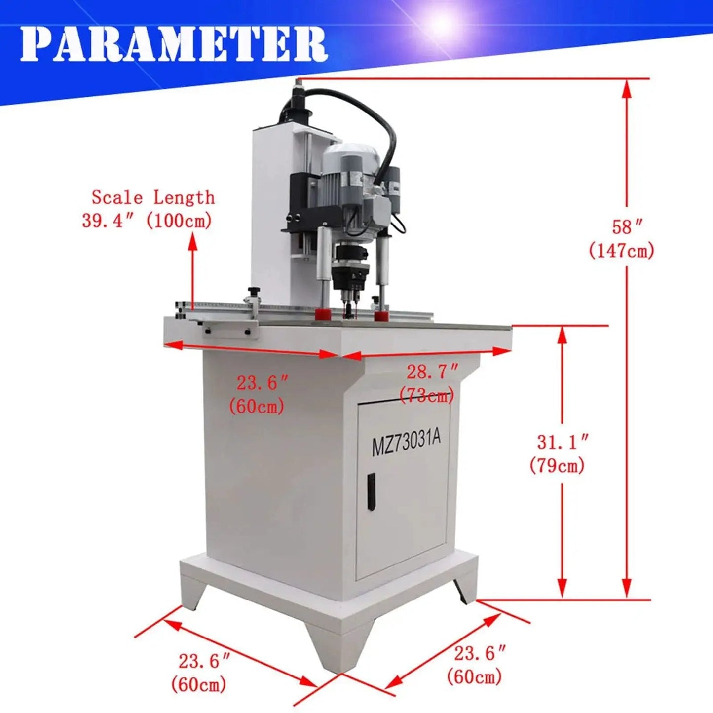 Pneumatic Hinge Drilling And Insertion Machine For Doors And Woodworking Pros 110 Volt With Adjustable Positioning Plate by INTSUPERMAI