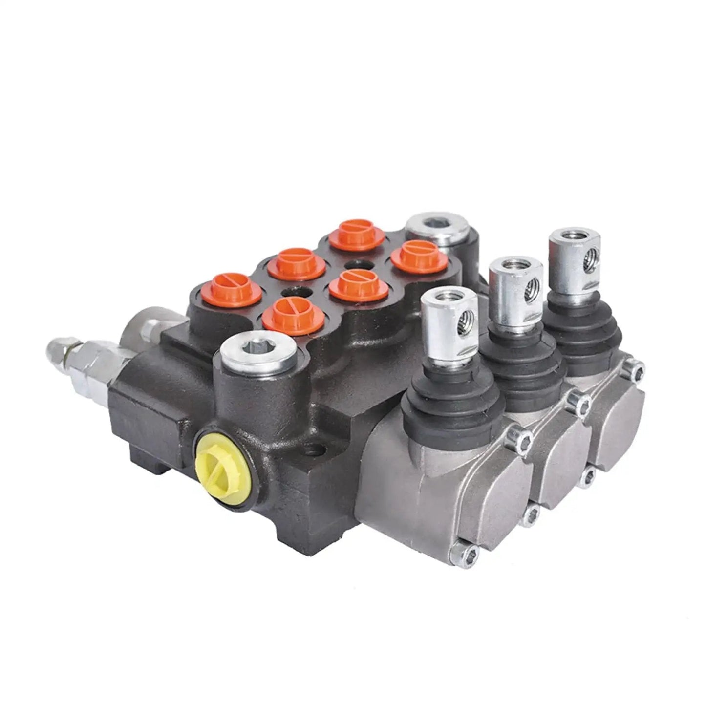Heavy Duty Monoblock Hydraulic Directional Control Valve for Small Tractors and Log Splitters, 3 Spool Loader with SAE Ports
