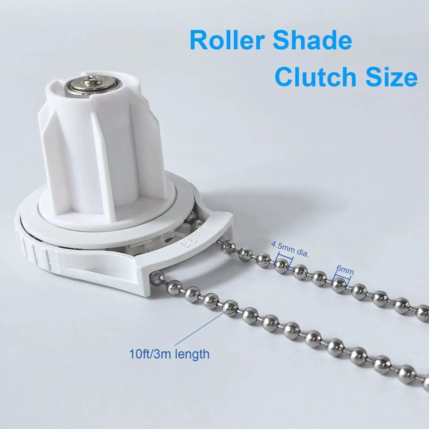 Replacement Roller Shade Clutch Kit For One And Half Inch Tube 38mm With 4.5mm Stainless Bead Chain And Five Connectors