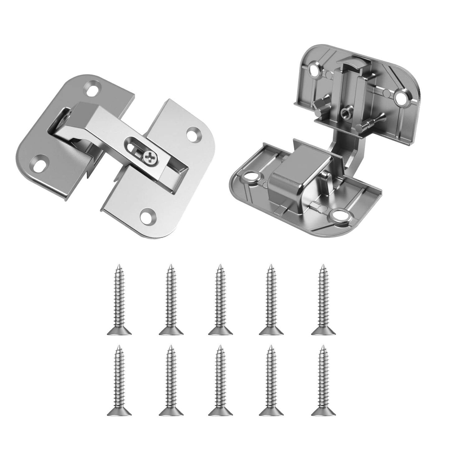 2 Pack Adjustable Pie Cut Corner Hinge 343.90.710 Works With Mepla SSP 17 19 21 Series Full Inset Concealed Lazy Susan Hinges For Corner Cabinet Doors Built To Last Solid Metal Bifold Cabinet Hardware Replacement