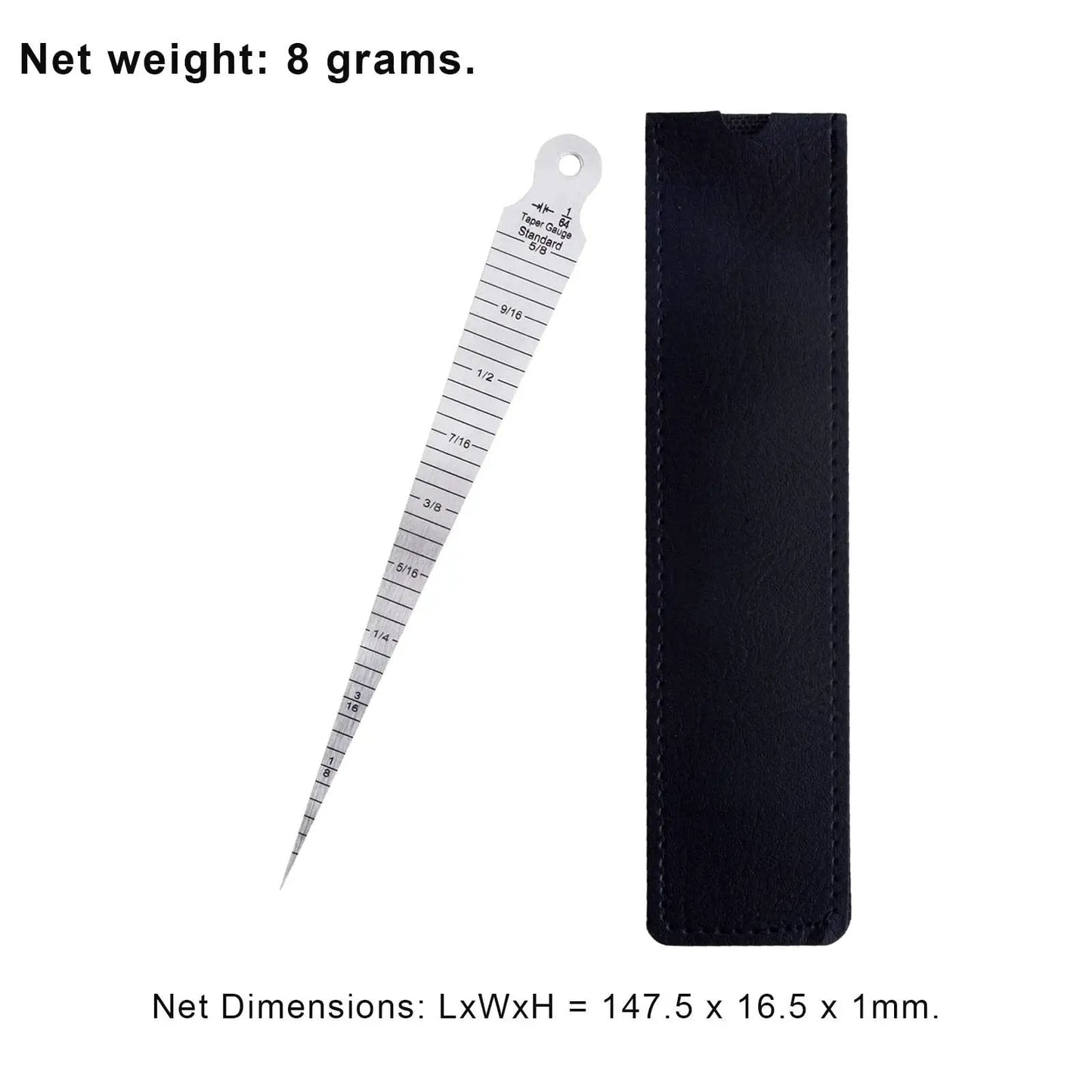 Pro Grade Dual Sided Stainless Steel Aperture Gap Gauge For Precise One To Fifteen Millimeter And One Sixty Fourth To Five Eighth Inch Readings With Laser Engraved Metric And Imperial Scales Ultra Clear Wear Resistant And Lightweight