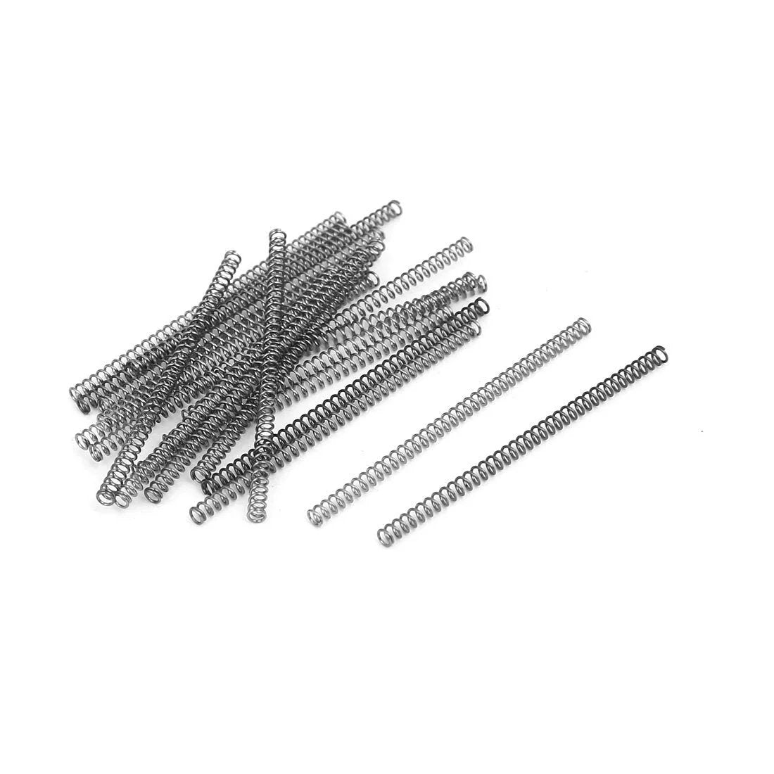 304 Stainless Steel Compression Spring 2mm Outer Diameter 0.3mm Wire Size 40mm Free Length Silver Tone Pack Of 20 For Small Mechanical Gadgets Electronics Projects And Robotics