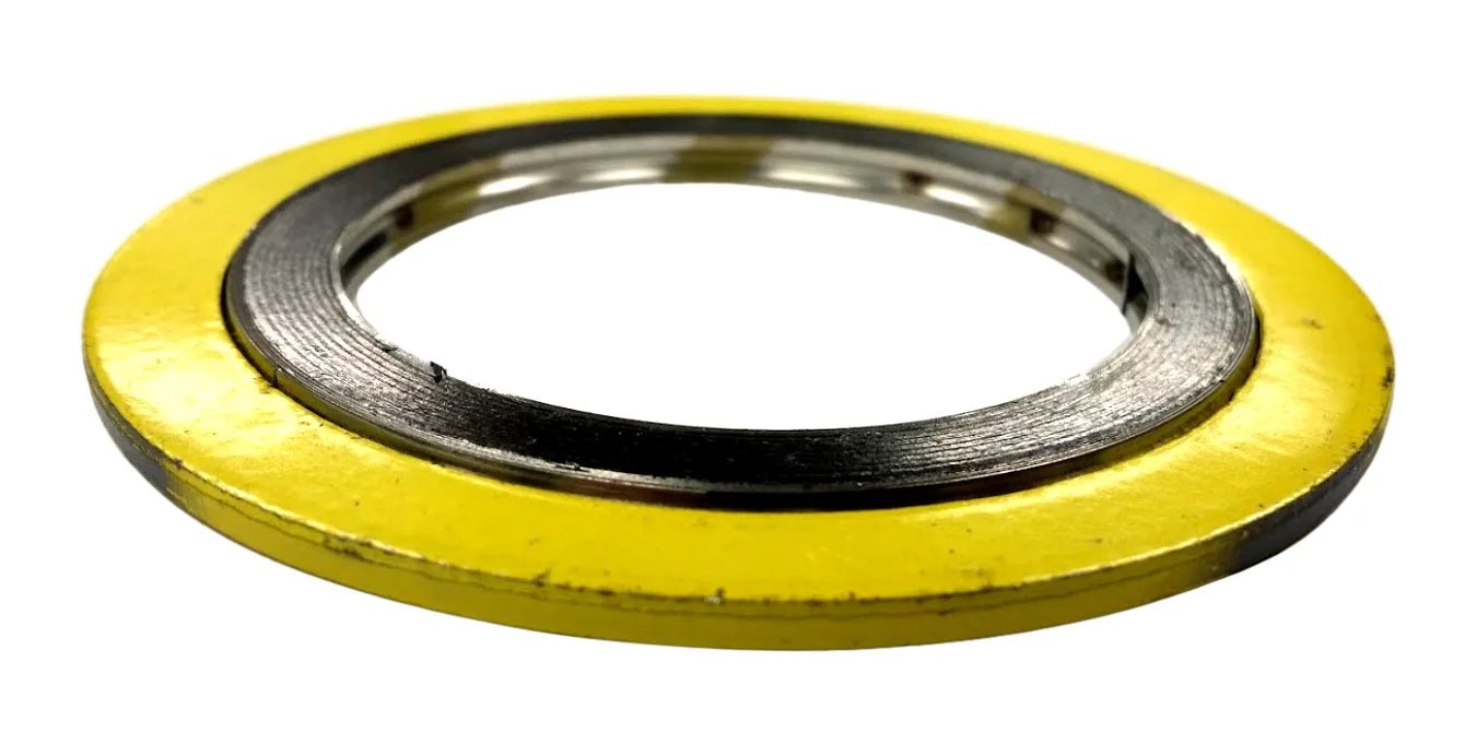 38 Inch Spiral Wound Gasket For ASME B16.47 Series A Class 150 Flanges 304SS And Flexible Graphite Core Centering Ring For Location And Compression Suitable For High Temperature Variations And Pressure Cycling 38.5 ID 43.75 OD Teadit 900038A304GR150