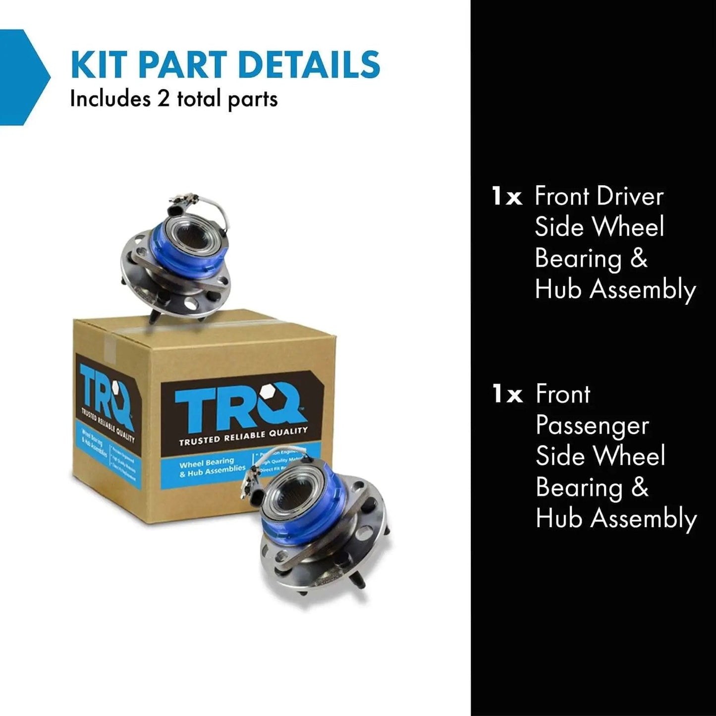 Front Left and Right Wheel Bearing and Hub Assembly Pair for Buick LeSabre Riviera Century Park Avenue With ABS Compatible With 1992 1993 1994 1995 1996 1997 1998 1999 Models