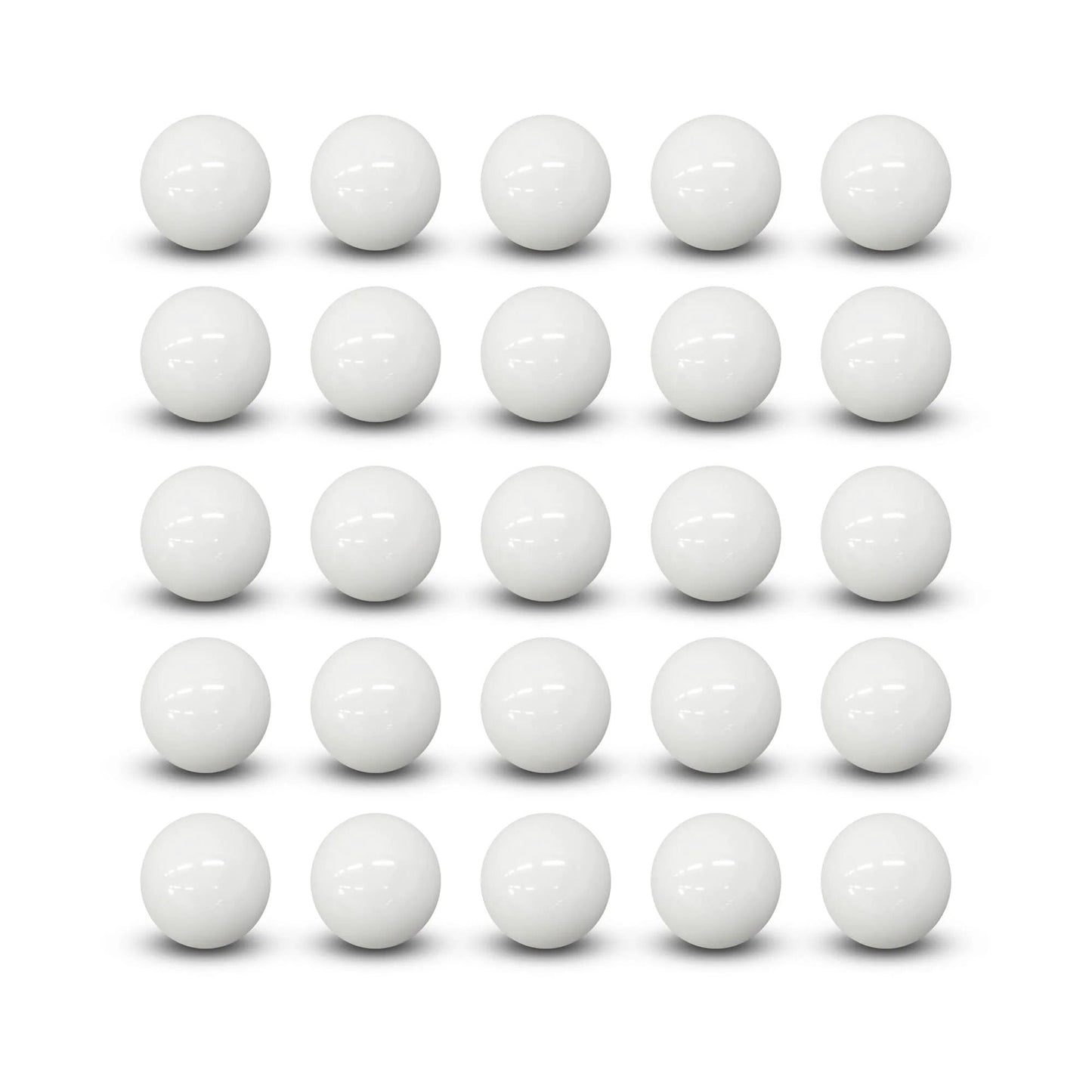 25 Piece Ceramic Bearing Balls Set One Quarter Inch Zirconia ZrO2 G5 Precision Solid Balls For Bearings, Low Thermal Conductivity, High Strength, Slick Finished Surface, Ideal For Precision Machinery And DIY Projects