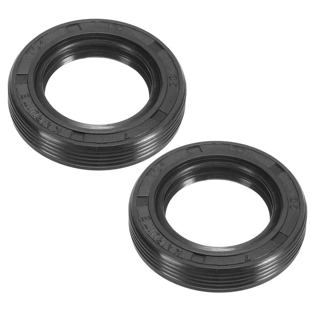 22Mm X 35Mm X 7Mm Nitrile Rubber TG4 Radial Shaft Seal 2 Pack For Bearing Shafts Oil Pumps And Engines Black Durable Seal For Industrial Machinery Oil Resistant Heat Resistant EU Standard By Patikil