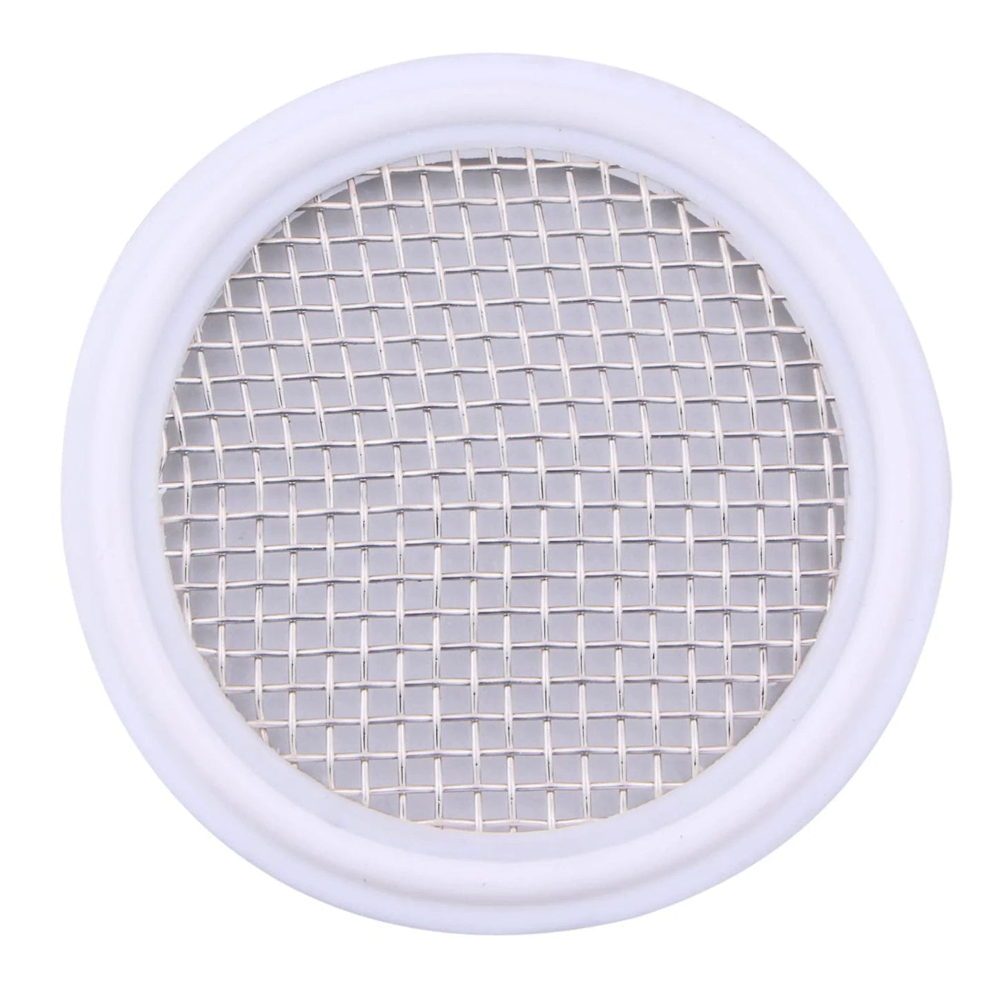 2 Inch PTFE Sanitary Gasket With Stainless Screen For Tri Clamp Clover 10 Mesh Heavy Duty 64mm Outer Diameter Food Grade Teflon Seal For High Temperature -100F To 500F Pharmaceutical And Chemical Resistant DERNORD