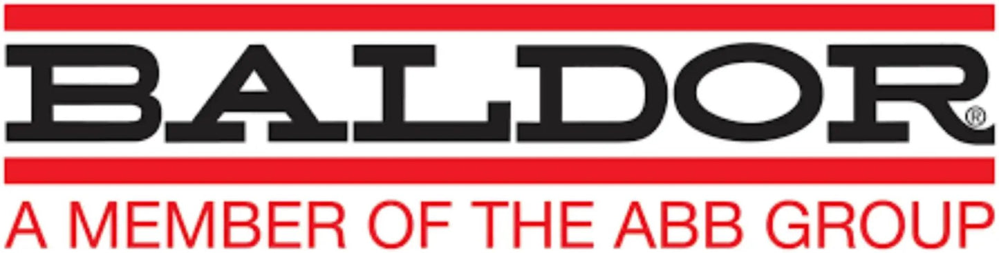 Baldor logo with ABB group affiliation text
