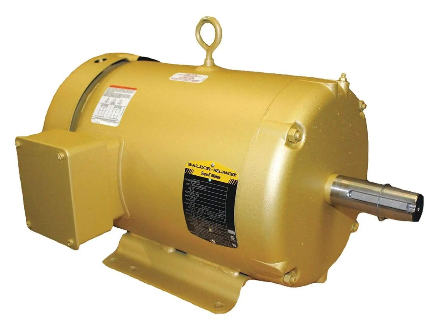 Single Unit General Purpose 3-Phase AC Motor, TEFC Enclosure, 213T Frame, 7.5 HP, 1770 RPM, 60 Hz, 230/460V