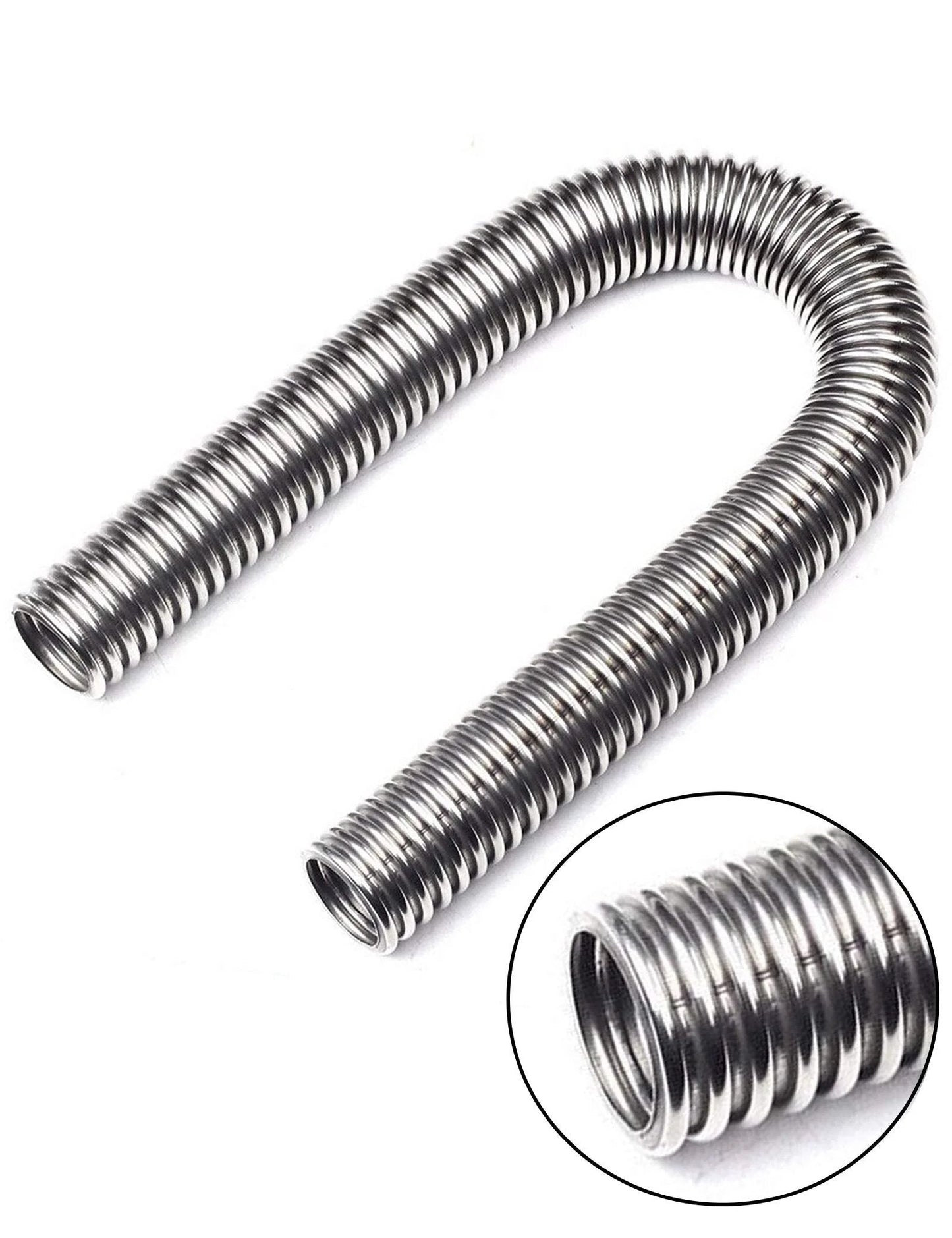Universal 24 Inch Stainless Steel Radiator Flexible Coolant Hose Kit For One And A Quarter Inch Neck fits most cars trucks SUVs