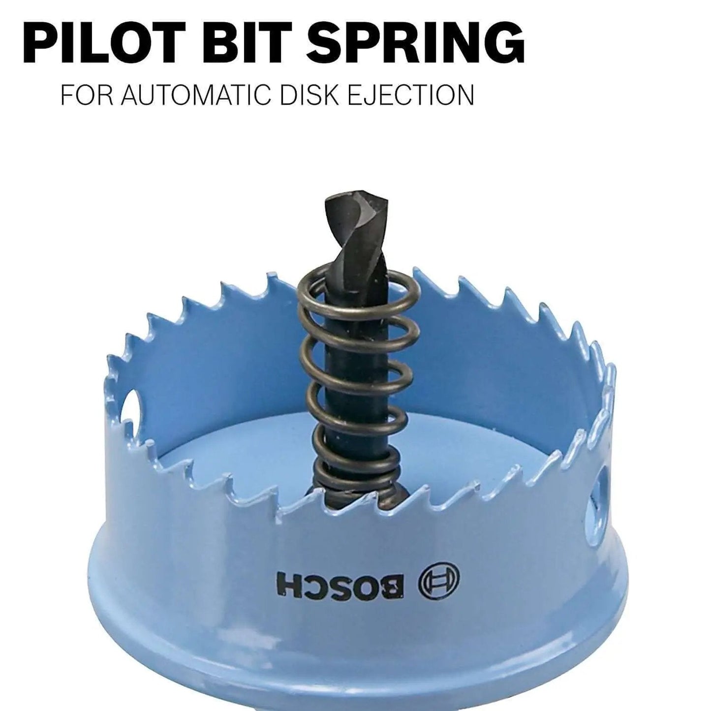 Edge Impact Tough Seven Eighths Inch Hole Saw For Sheet Metal With 2X Life Bi Metal 8 TPI Teeth And Depth Stop By Bosch