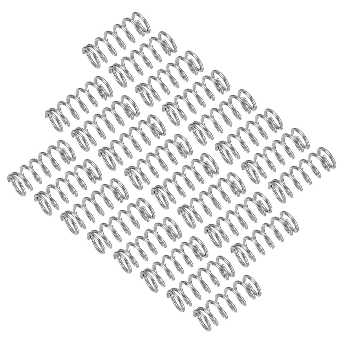 25 Pack Compression Springs 304 Stainless Steel 6mm Outer Diameter 0.8mm Wire 15mm Length Ideal For DIY Electronics Mechanical Projects And Home Repair Kits Silver Tone