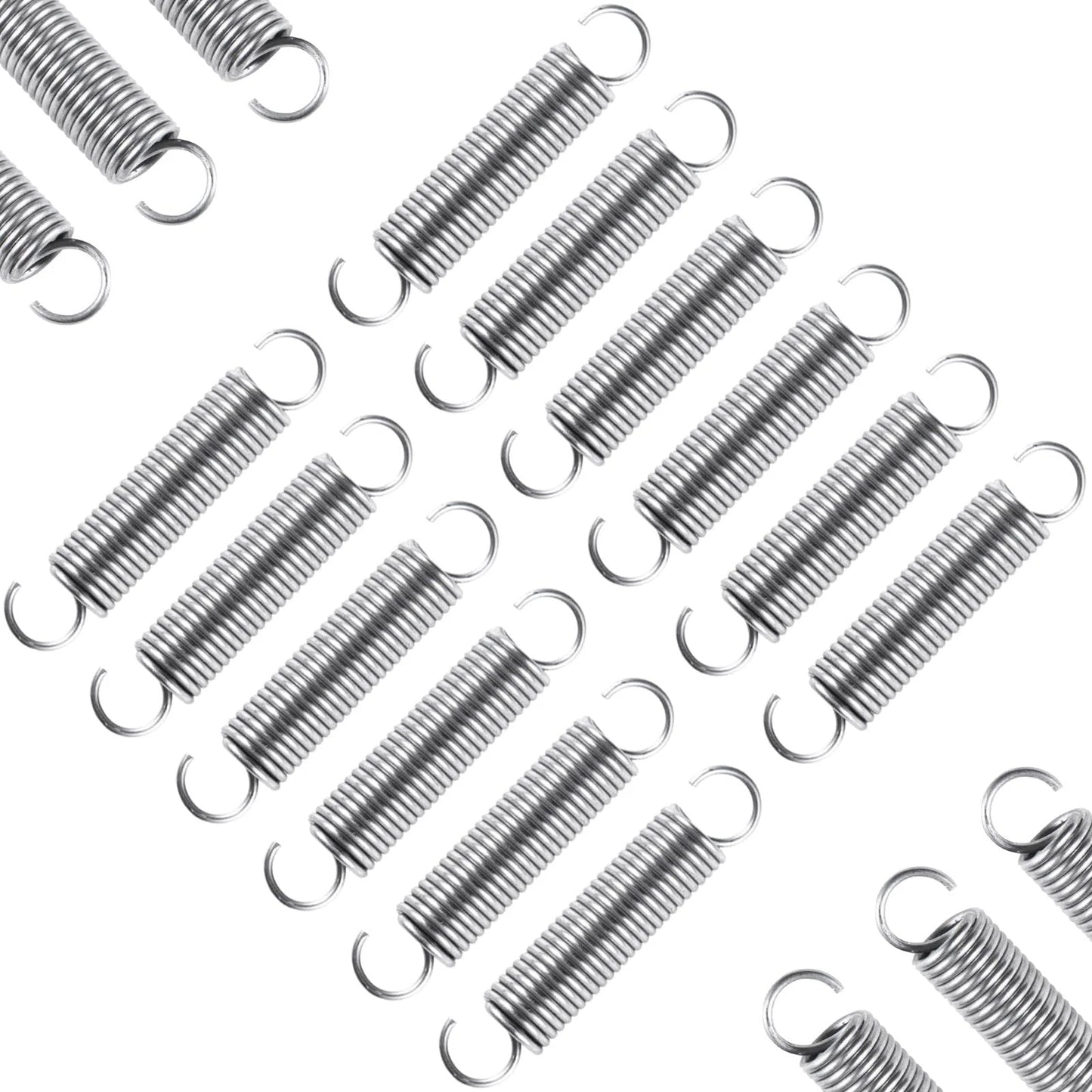 12 Pack Extension Springs With Hook Ends 0.047 Inch Wire 0.4 Inch Outer Diameter 2 Inch Length 304 Stainless Steel Rust Resistant Durable Heavy Duty Built To Last