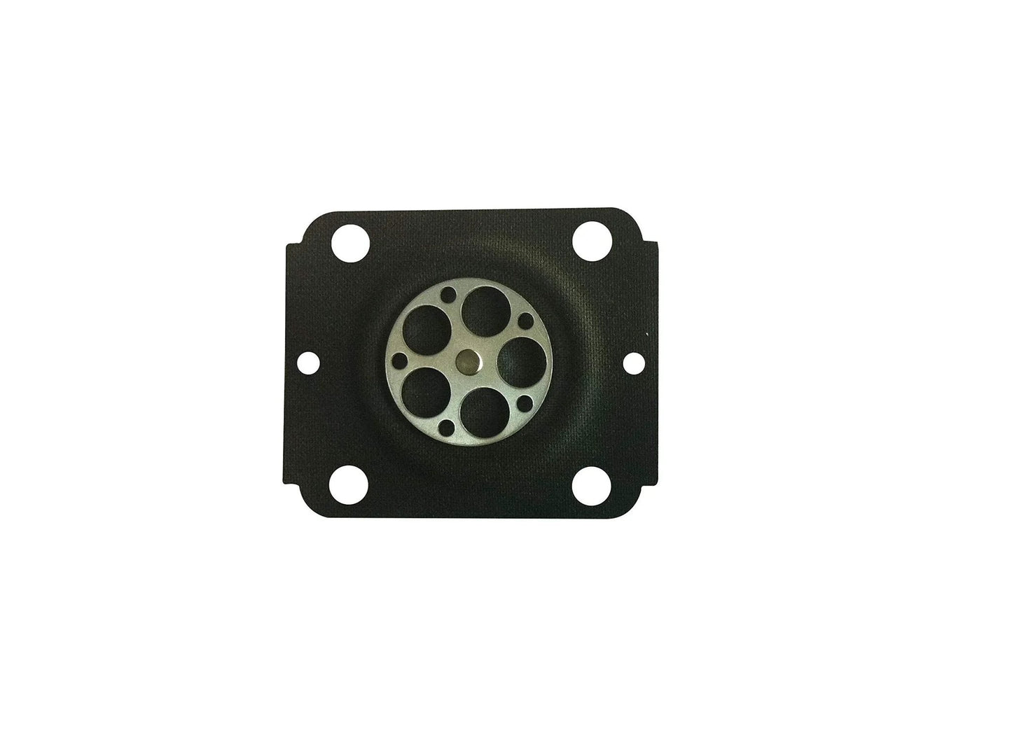 Metering Diaphragm Assembly For ZAMA Carburetors Direct Replacement A015060, black round diaphragm in metal assembly, pack of 12 view