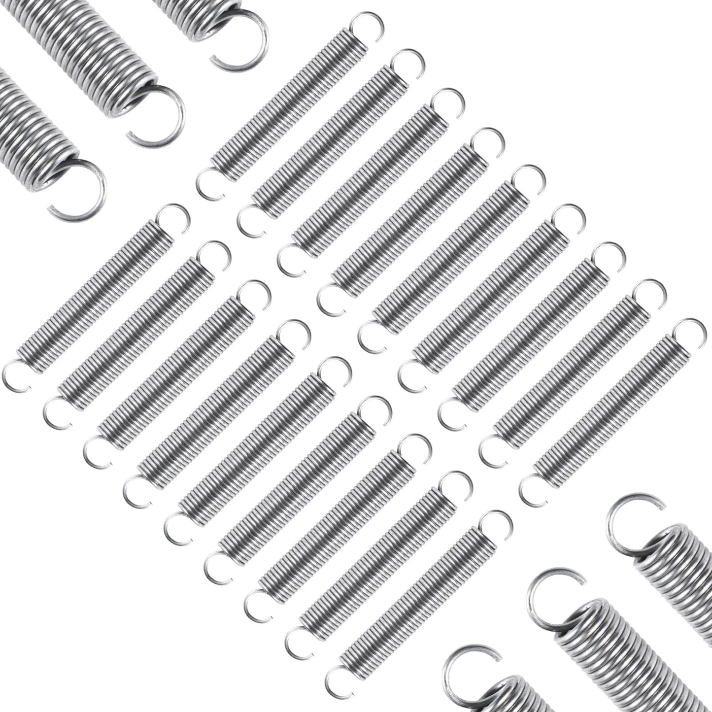 18 Pack 304 Stainless Steel Extension Springs With Hook Ends, 0.047 Inch Wire Diameter, 0.4 Inch Outer Diameter, 2.76 Inch Length, Rust-Resistant And High Elasticity, Must-Have For Tools, Machinery, Automotive, DIY Projects And Hobbies