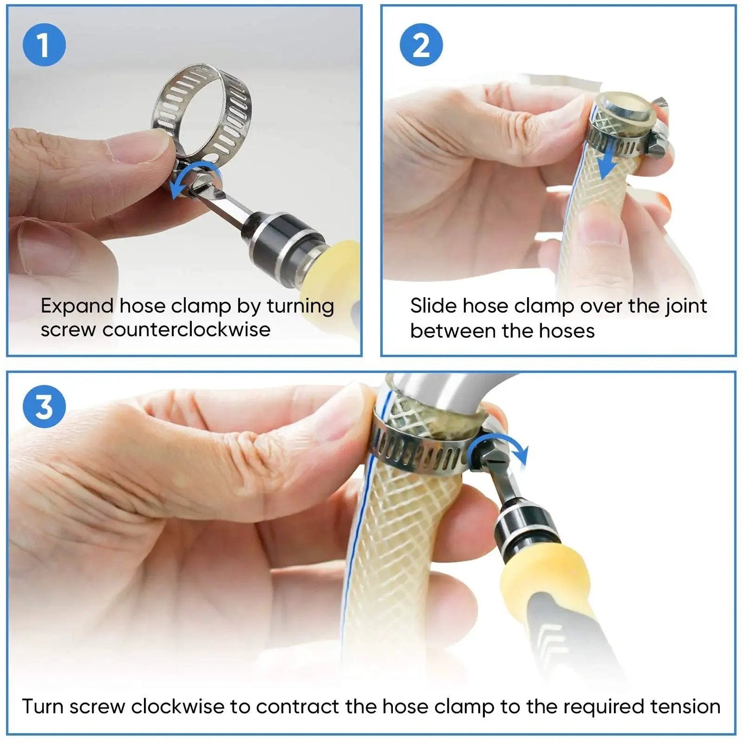 Installing Ridiculously Durable Stainless Hose Clamp Set 40 Pieces Fits One Quarter To One And One Eighth Inch 304 Stainless Steel