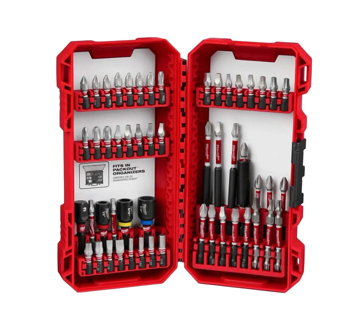 Shockwave 54 Piece Impact Driver Bit Set With Wear Guard Tip For Superior Durability And Best Fitting Bits Built For Tough Jobs