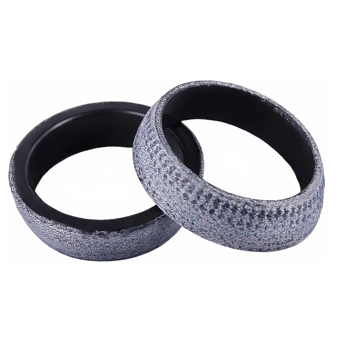 2.5 Inch Exhaust Donut Gasket Set 2 Pcs Car Exhaust Manifold Gasket Replacement 65mm Outer Diameter 48mm Inner Diameter 17mm Height High Temp Graphite Muffler Ring Seal For SUV Truck RV