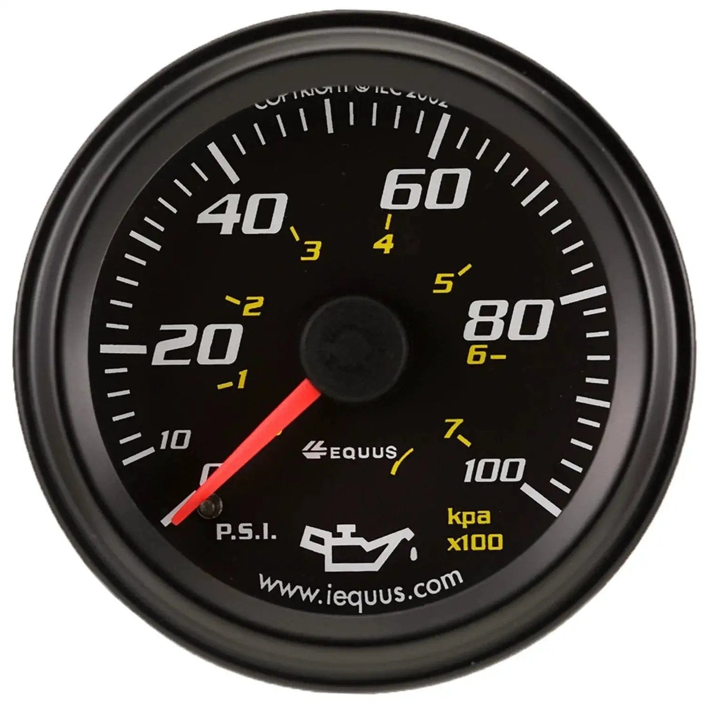 2 Inch Mechanical Oil Pressure Gauge With Backlit Night Illumination For Automotive Use Reads 0 To 100 Psi Black Face