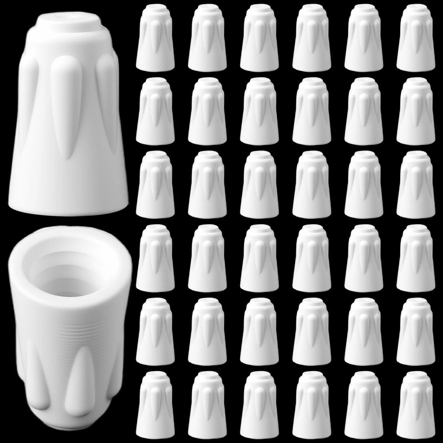 36 Piece Ceramic Wire Connectors For High Temperature Repairs White Porcelain Nuts Heat Resistant Ceramic Wire Nuts For Extreme Electrical Splices For High Temp Electrical Work Durable Insulated Connectors Set