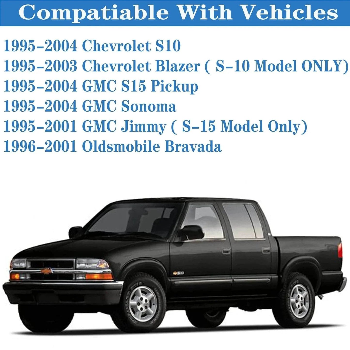 Door Hinge Pin And Bushing Repair Kit For 1994 To 2004 Chevy S10 S15 Blazer GMC Sonoma Jimmy Oldsmobile Bravada compatibility list